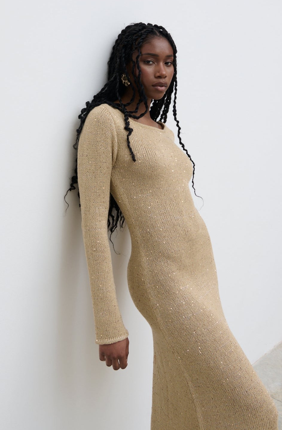 Anastasia Sequin Maxi Knit Dress