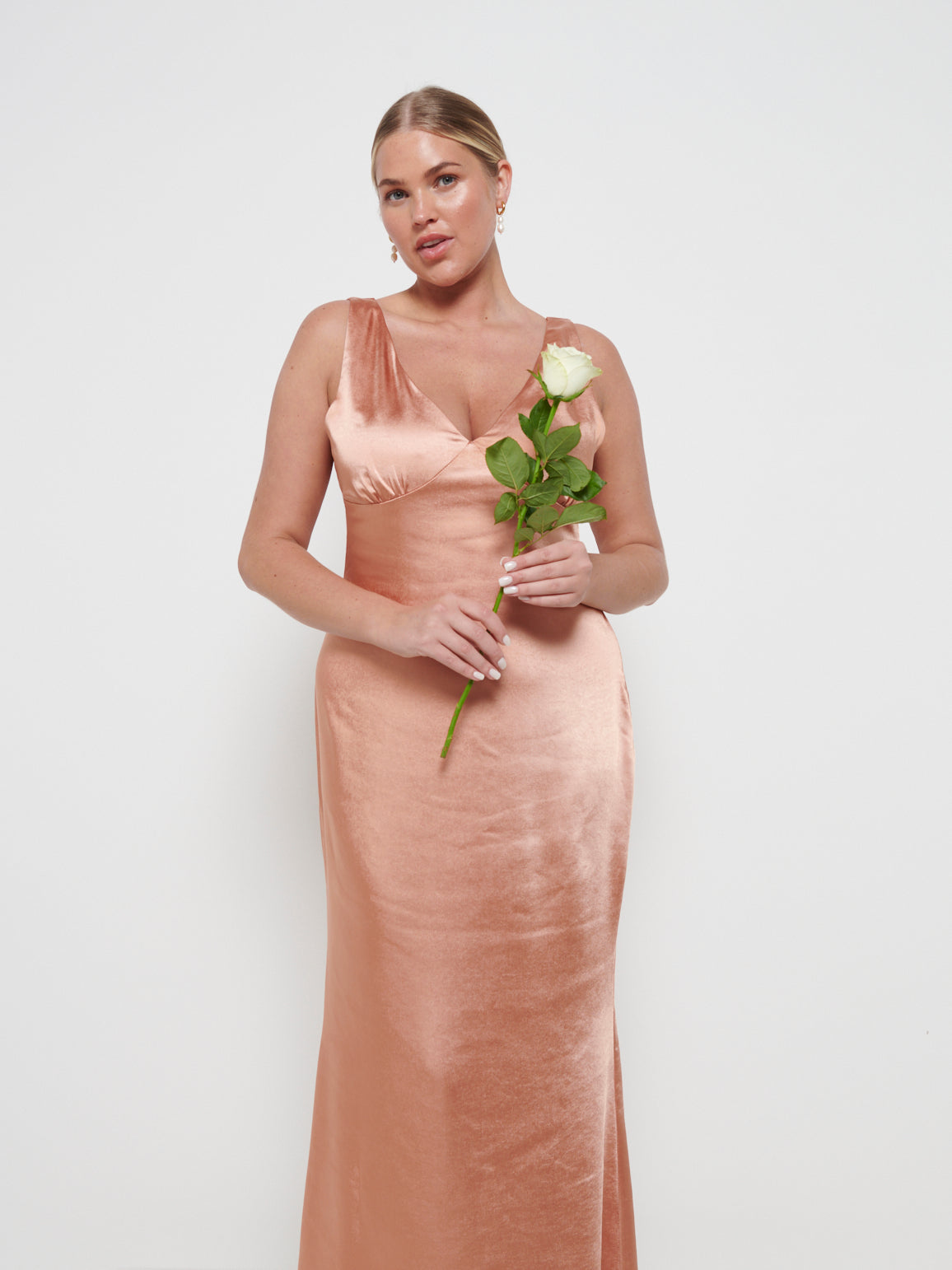Esmee Maxi Bridesmaid Dress - Matte Cinnamon