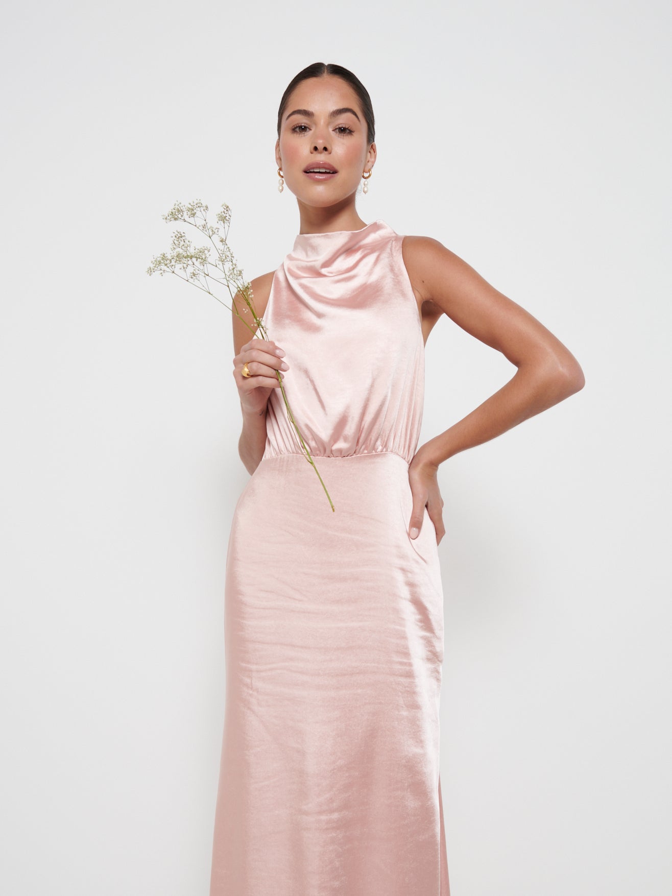 Farrah Maxi Bridesmaid Dress - Matte True Blush