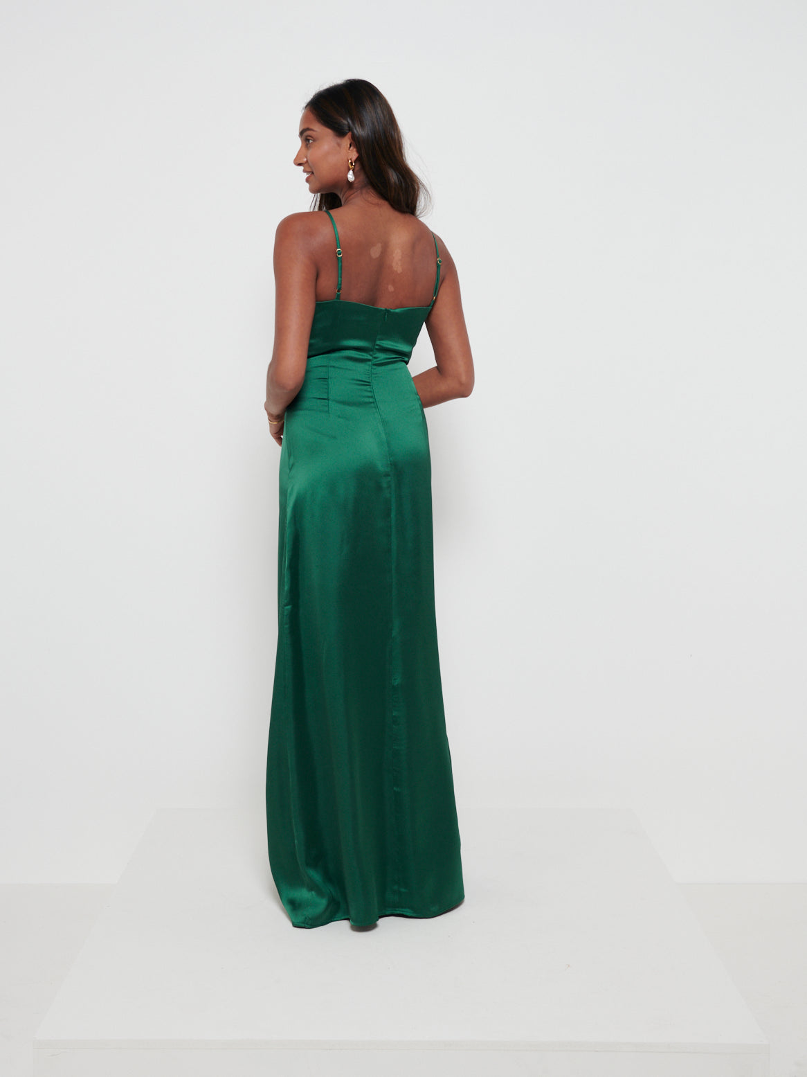 Ines Recycled Maxi Bridesmaids Dress - Matte Emerald