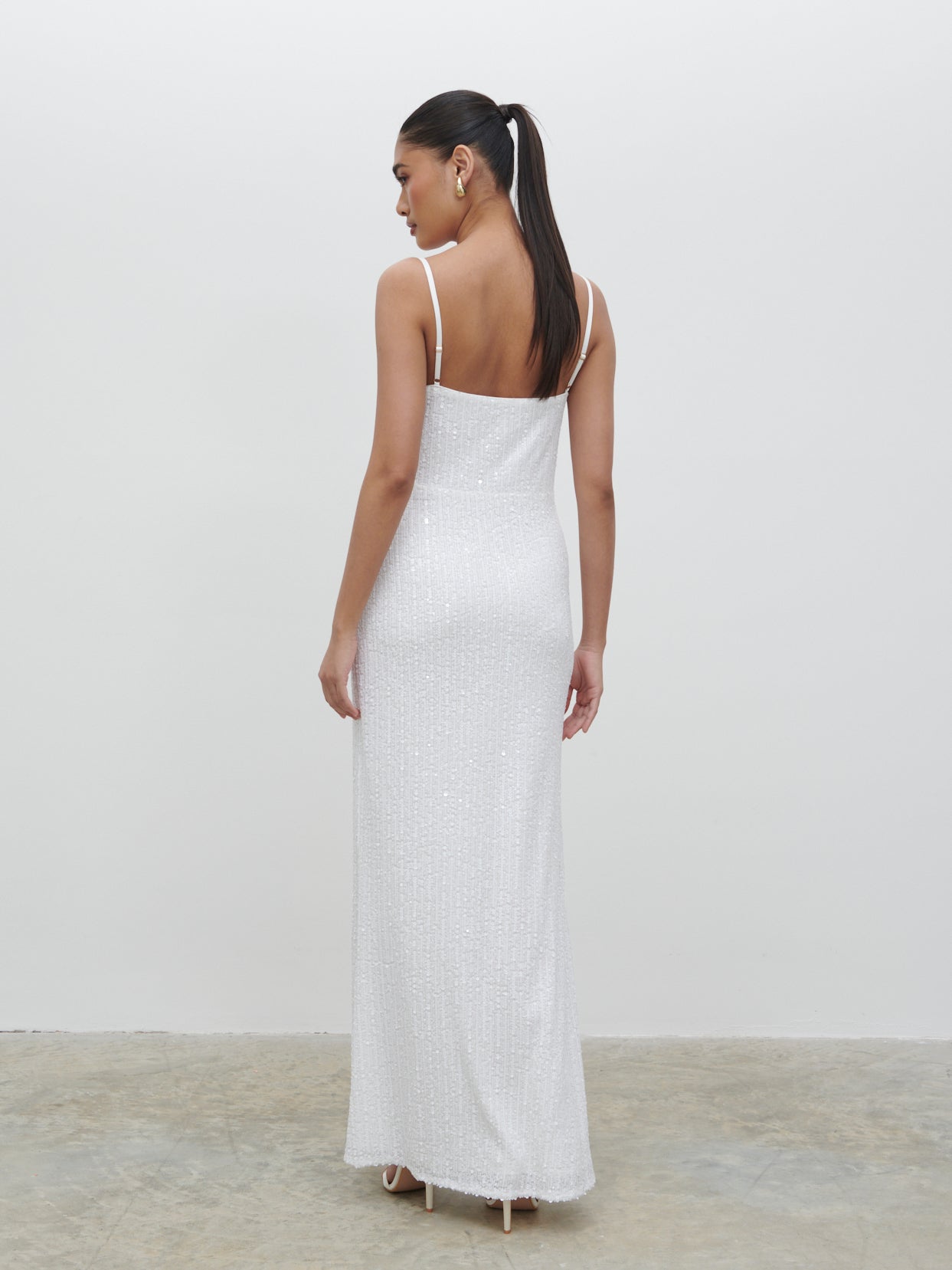 Keisha Sequin Maxi Dress - Ivory