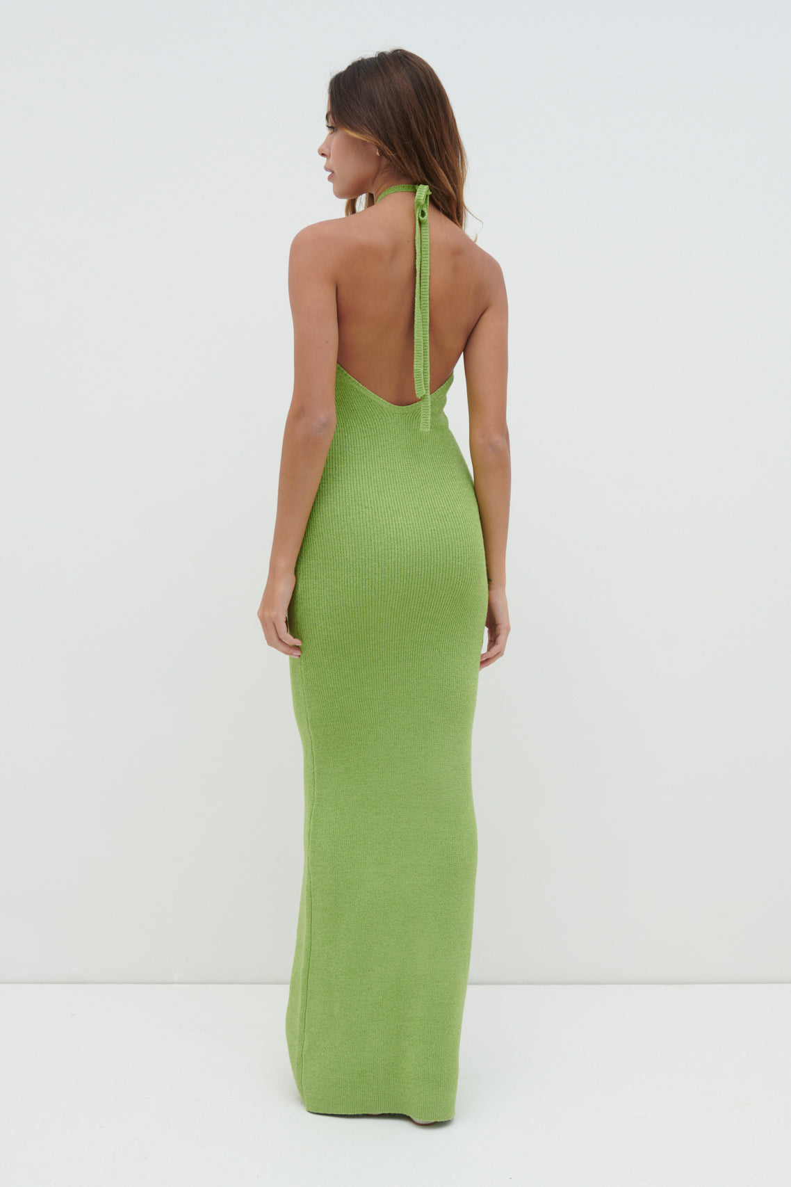 Khloe Knit Maxi Dress - Lime