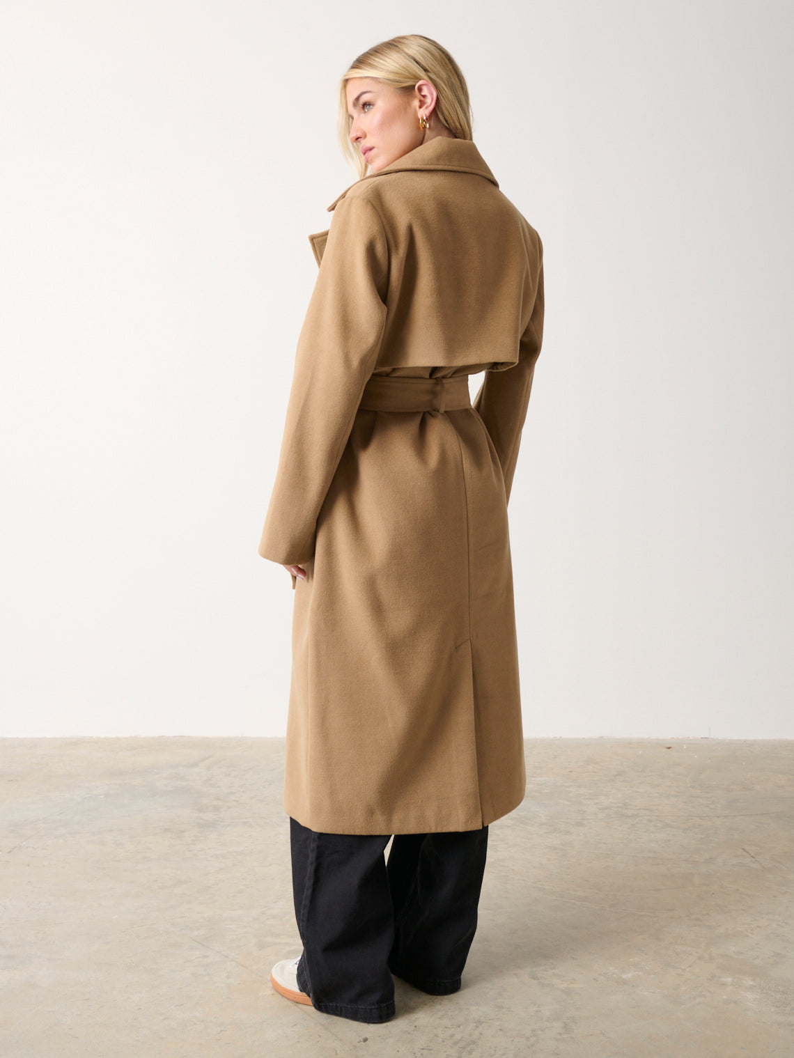 Logan Felted Trench - Camel