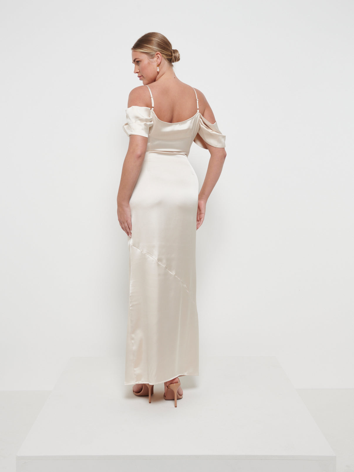 Lucette Recycled Maxi Bridesmaid Dress - Champagne