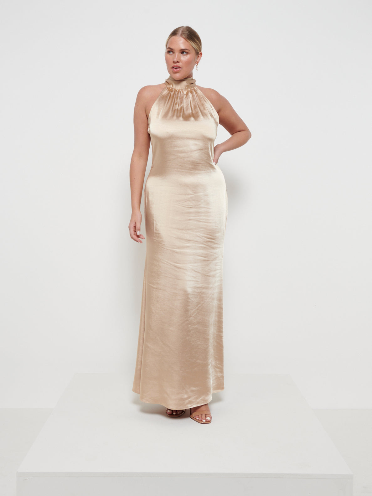 Odelle Maxi Bridesmaid Dress - Matte Bronze