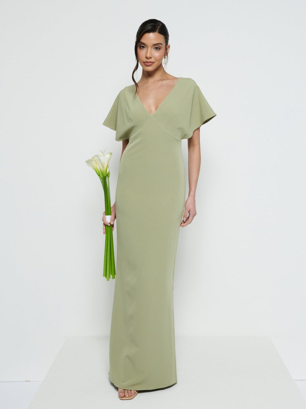 Sadie Crepe Maxi Bridesmaid Dress