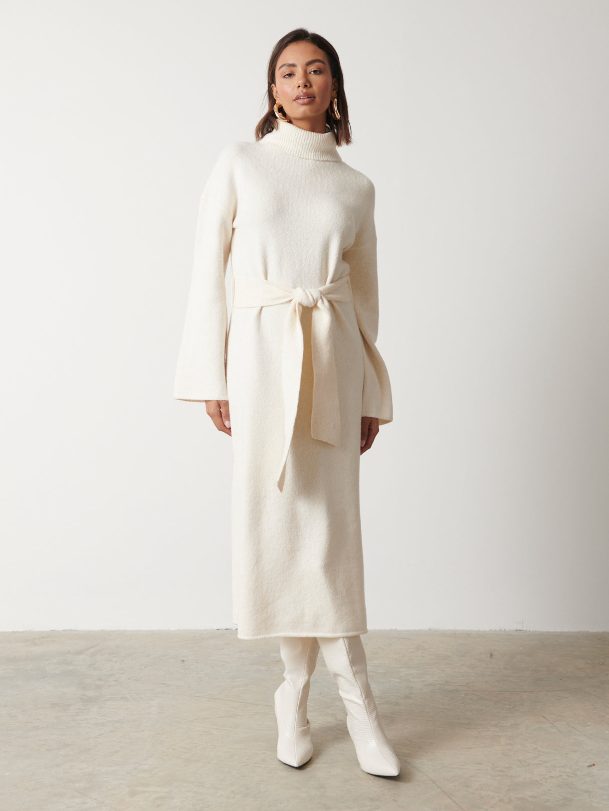 Wrenley Midaxi Knit Dress - Cream