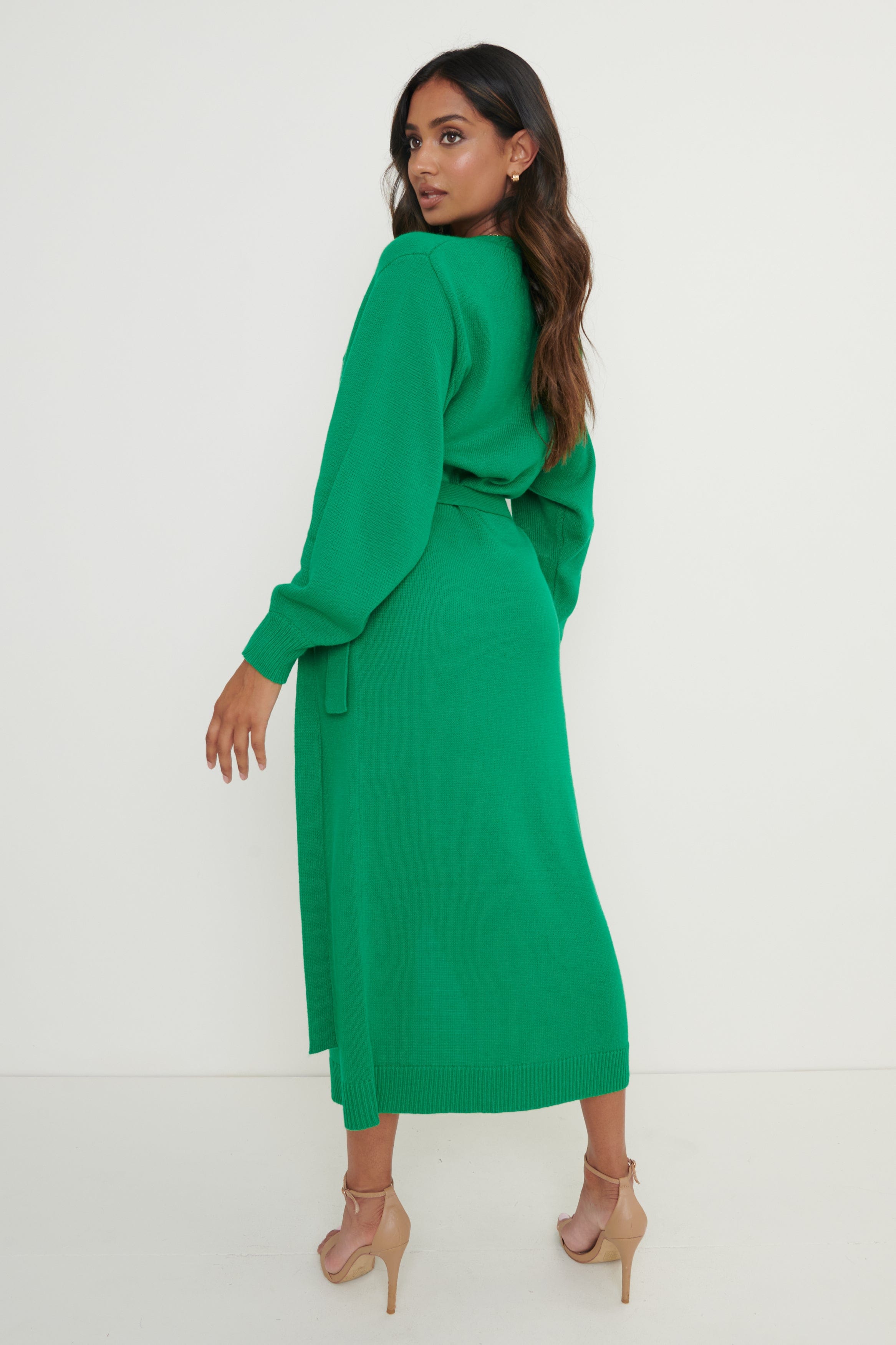 Beau Wrap Midi Dress - Emerald