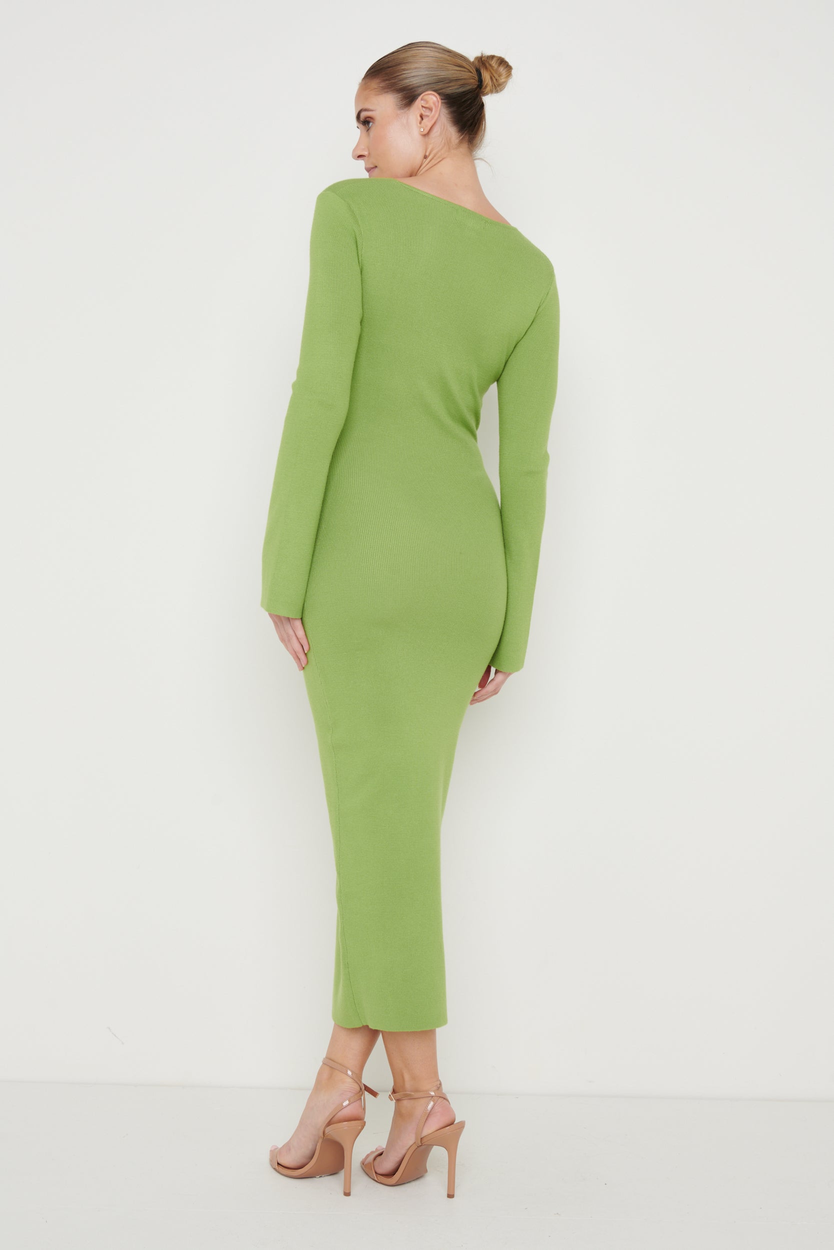 Jacklin Wrap Midaxi Dress - Green