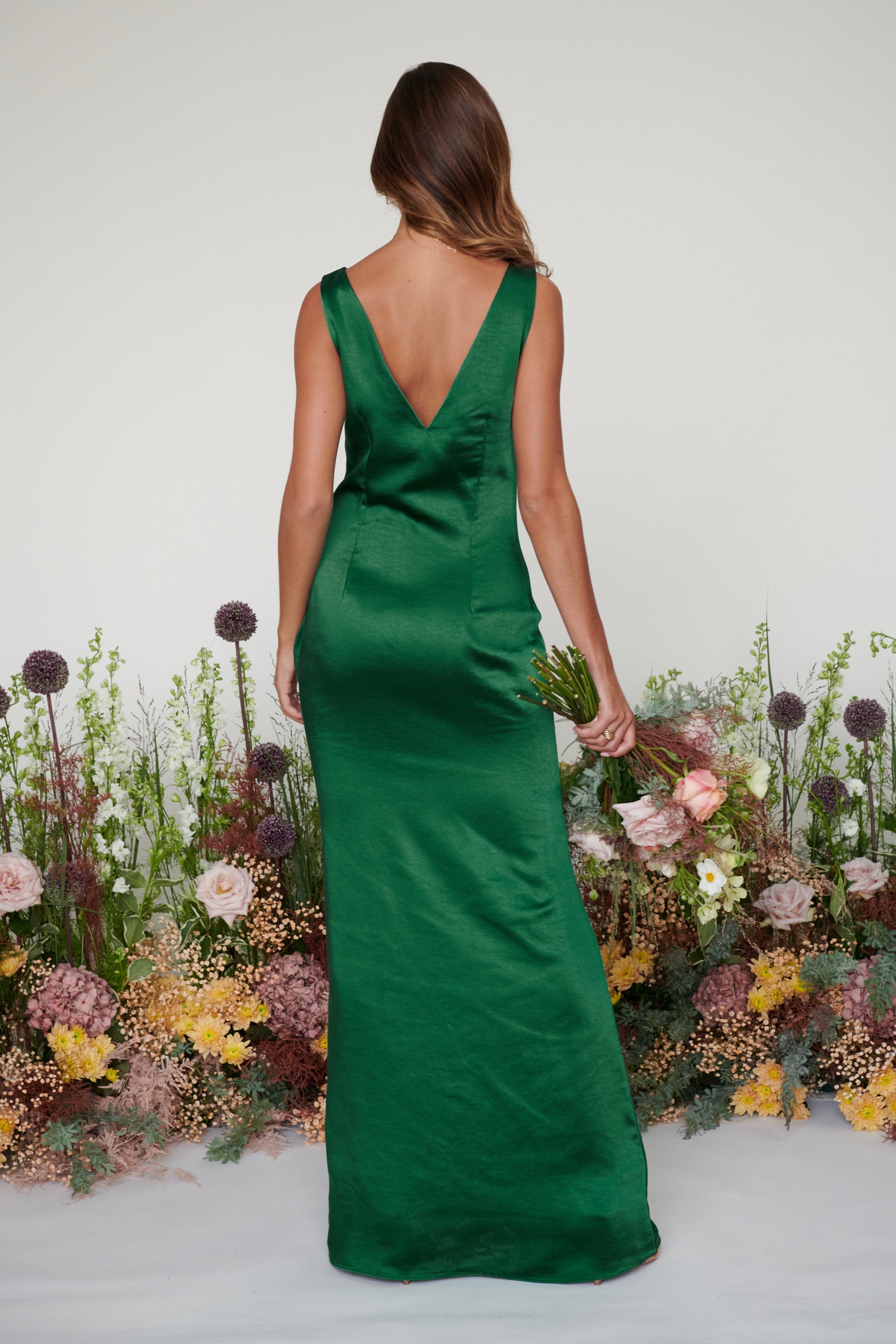 Piper Maxi Bridesmaid Dress - Matte Emerald