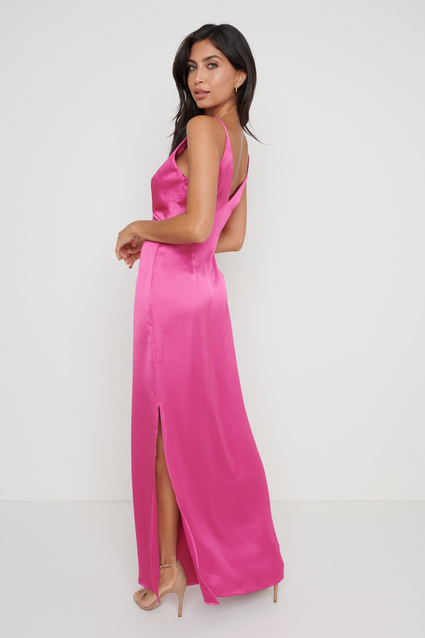 Priya Slip Maxi Dress - Pink