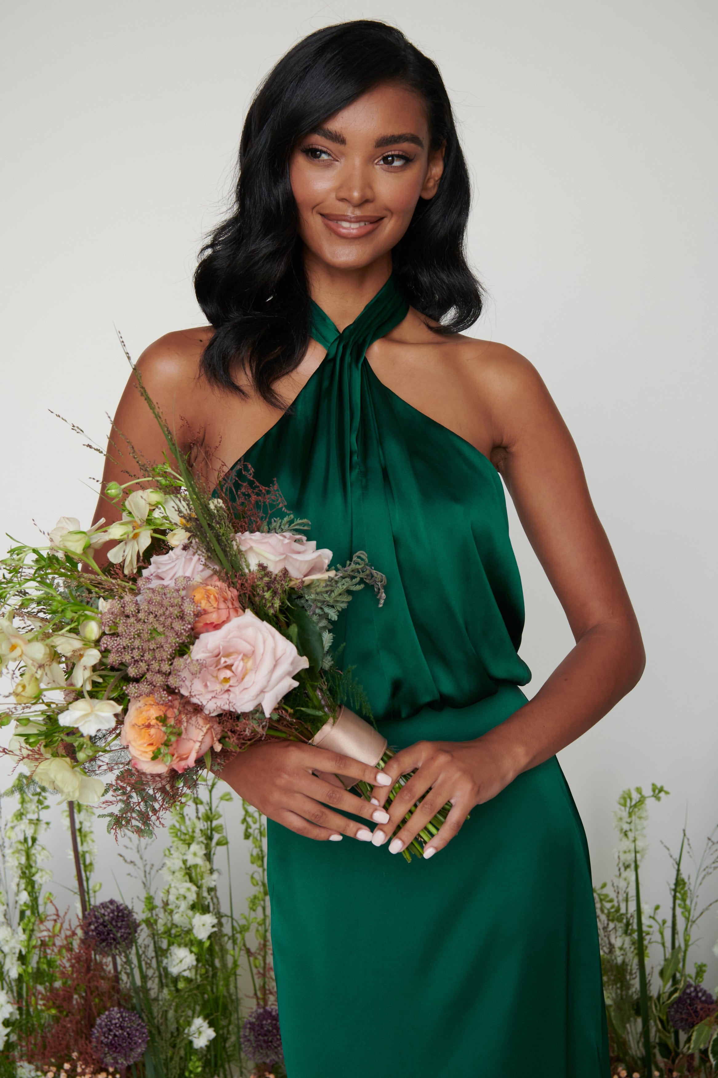 Sammie Recycled Maxi Bridesmaid Dress - Matte Emerald