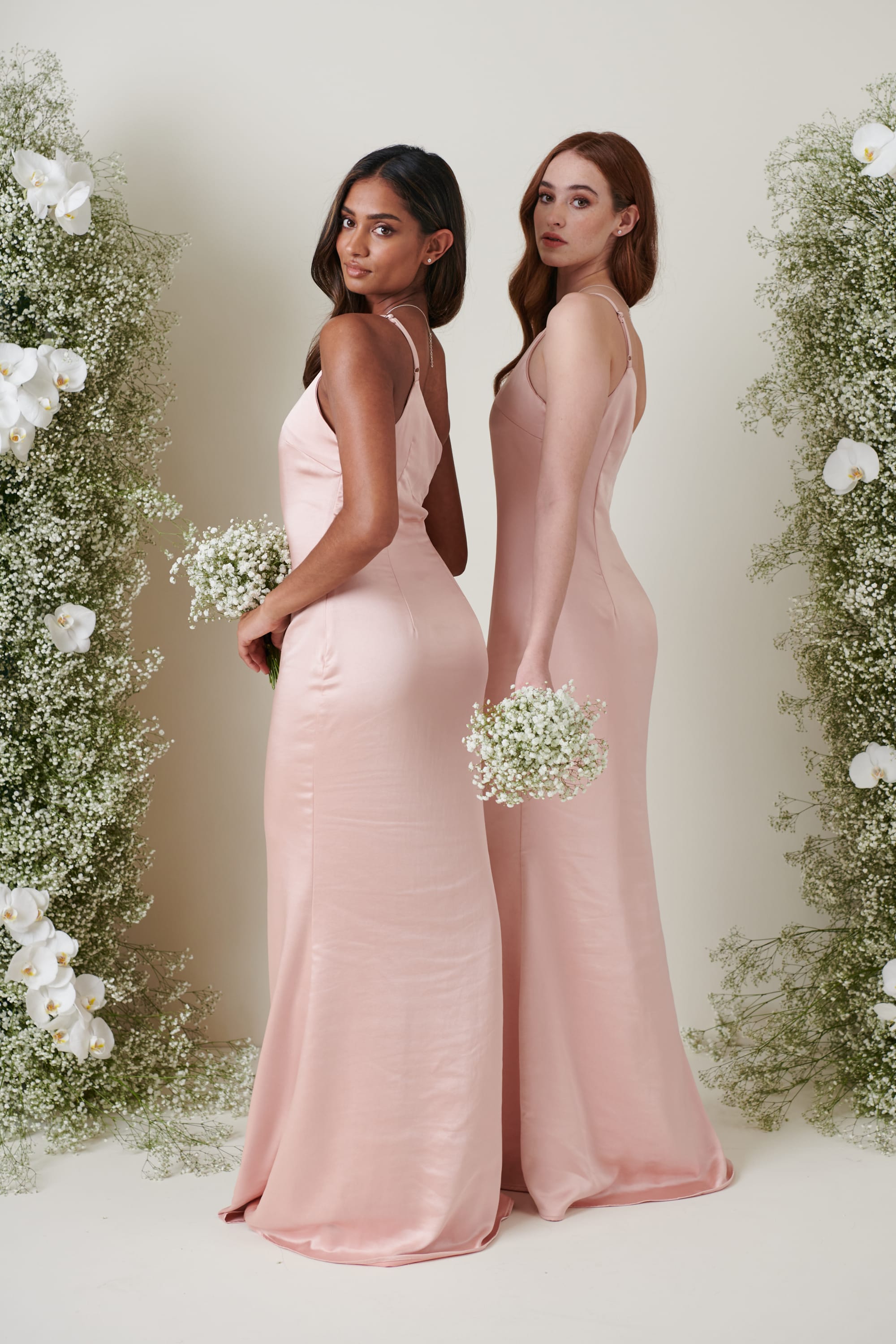 Amelia Maxi Bridesmaid Dress - Matte True Blush Pretty Lavish Amelia Maxi Bridesmaid Dress - Matte True Blush Pretty Lavish
