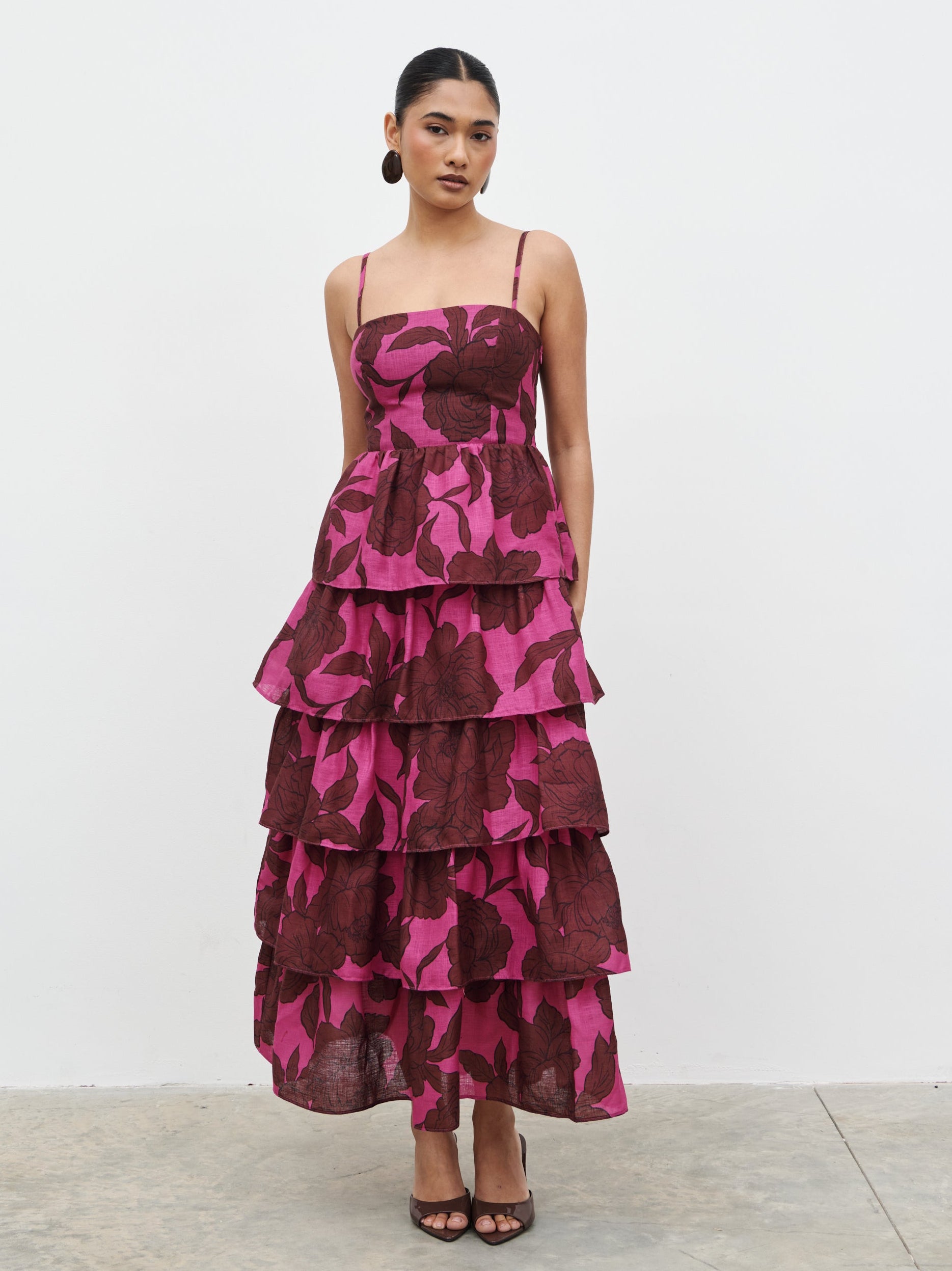 burgundy bridesmaid dresses off the shoulder Azura Off The Shoulder Maxi Dress | Burgundy | Womens main image 1