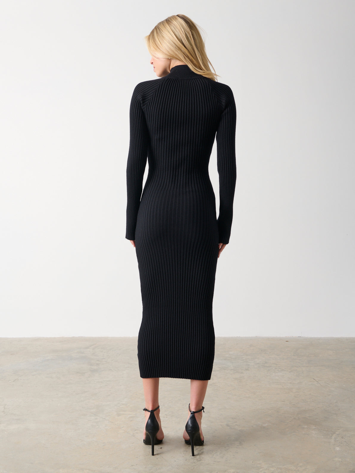 Abbey Knit Midaxi Dress - Black