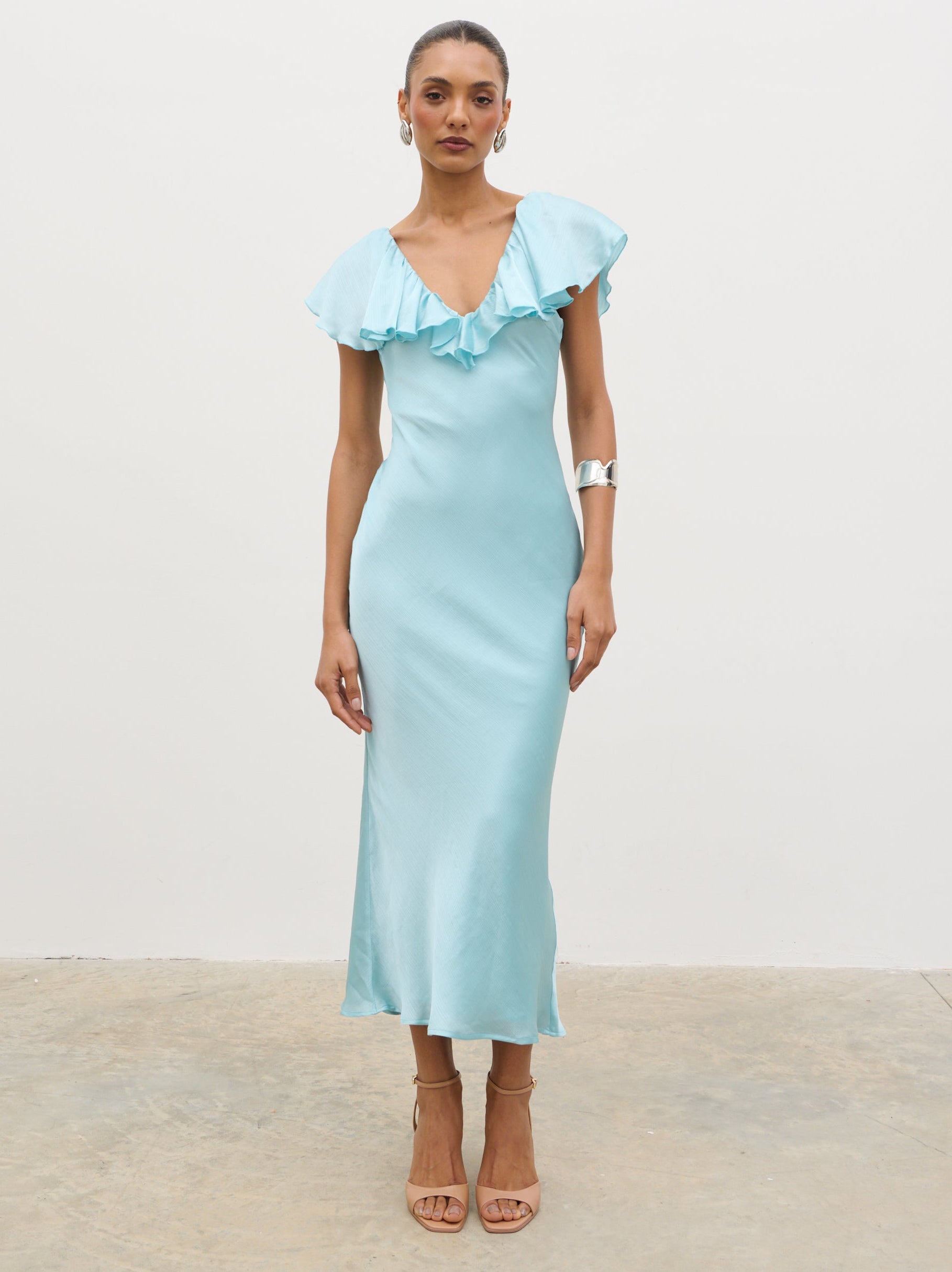 Adina Midaxi Dress - Seaspray Blue Pretty Lavish Adina Midaxi Dress - Seaspray Blue Pretty Lavish