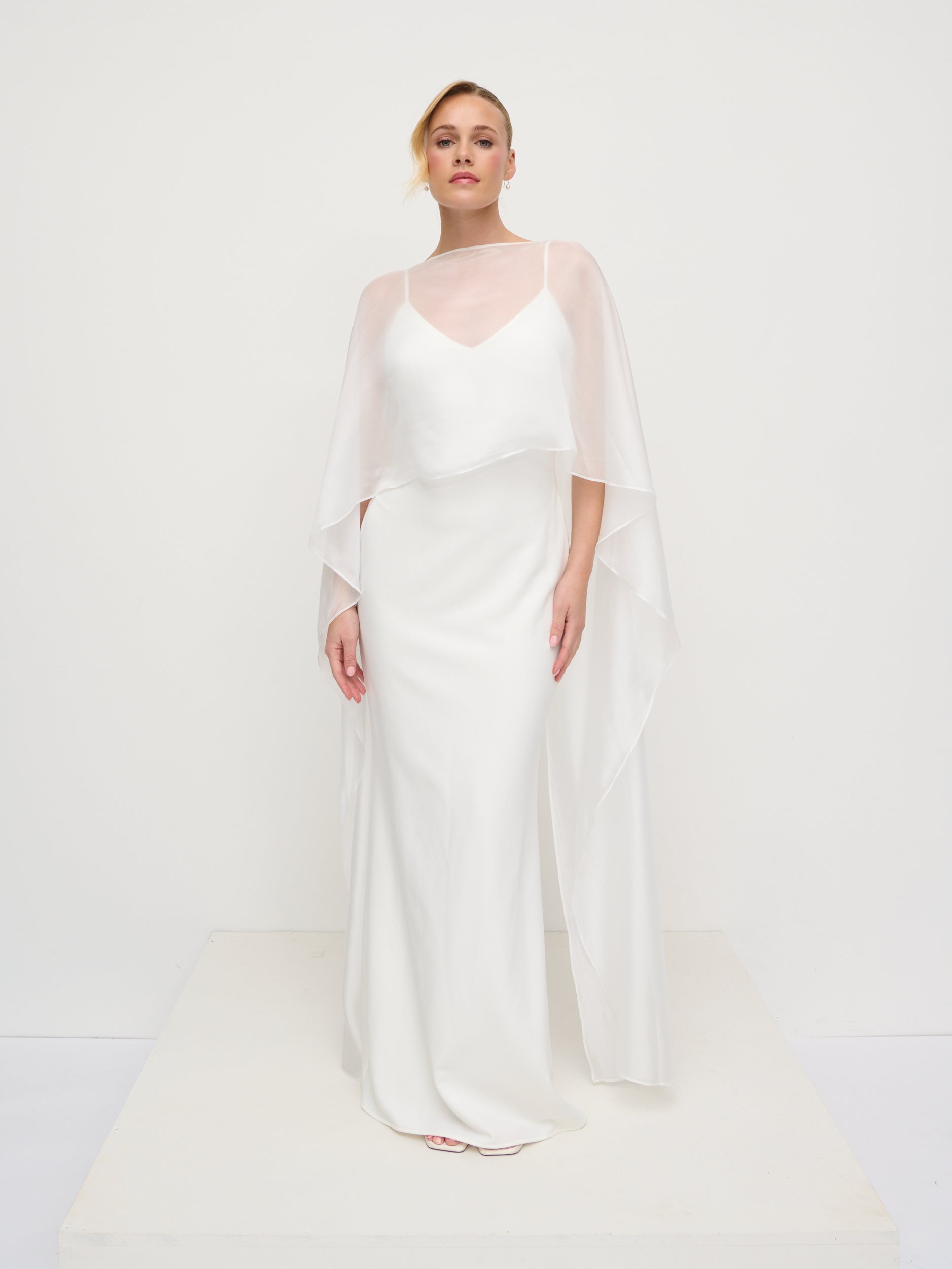 ivory bridesmaid dresses Dresses,Satin Bridesmaid Dress,Modest Bridesmaid Dress,BD00367 Flaring out at the hem for added movement Modern Wedding Style: 14 White