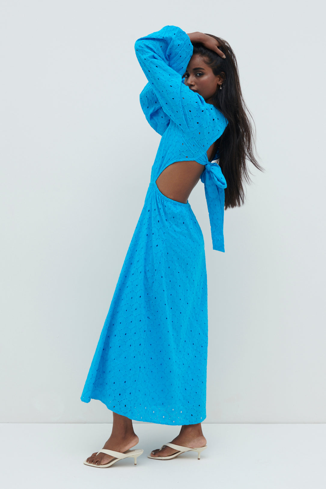 Amber Cut Out Midaxi Dress - Santorini Blue