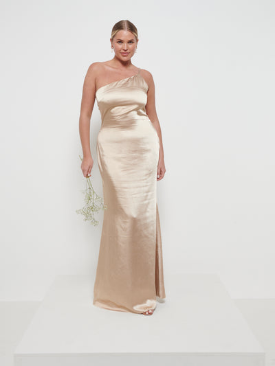 Amelia Maxi Bridesmaid Dress - Matte Bronze – Pretty Lavish