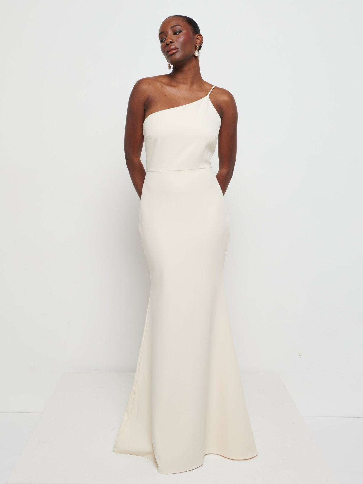 Amelia Crepe Maxi Bridesmaid Dress