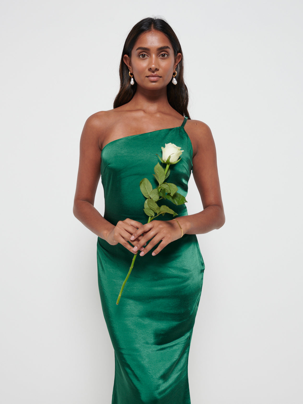 Amelia Maxi Bridesmaid Dress - Matte Emerald
