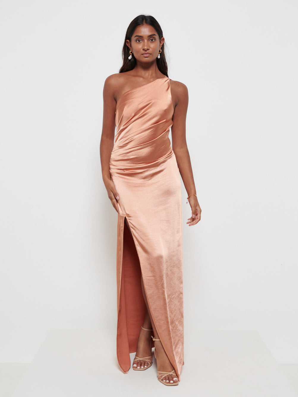 Amelia Ruched Maxi Bridesmaid Dress