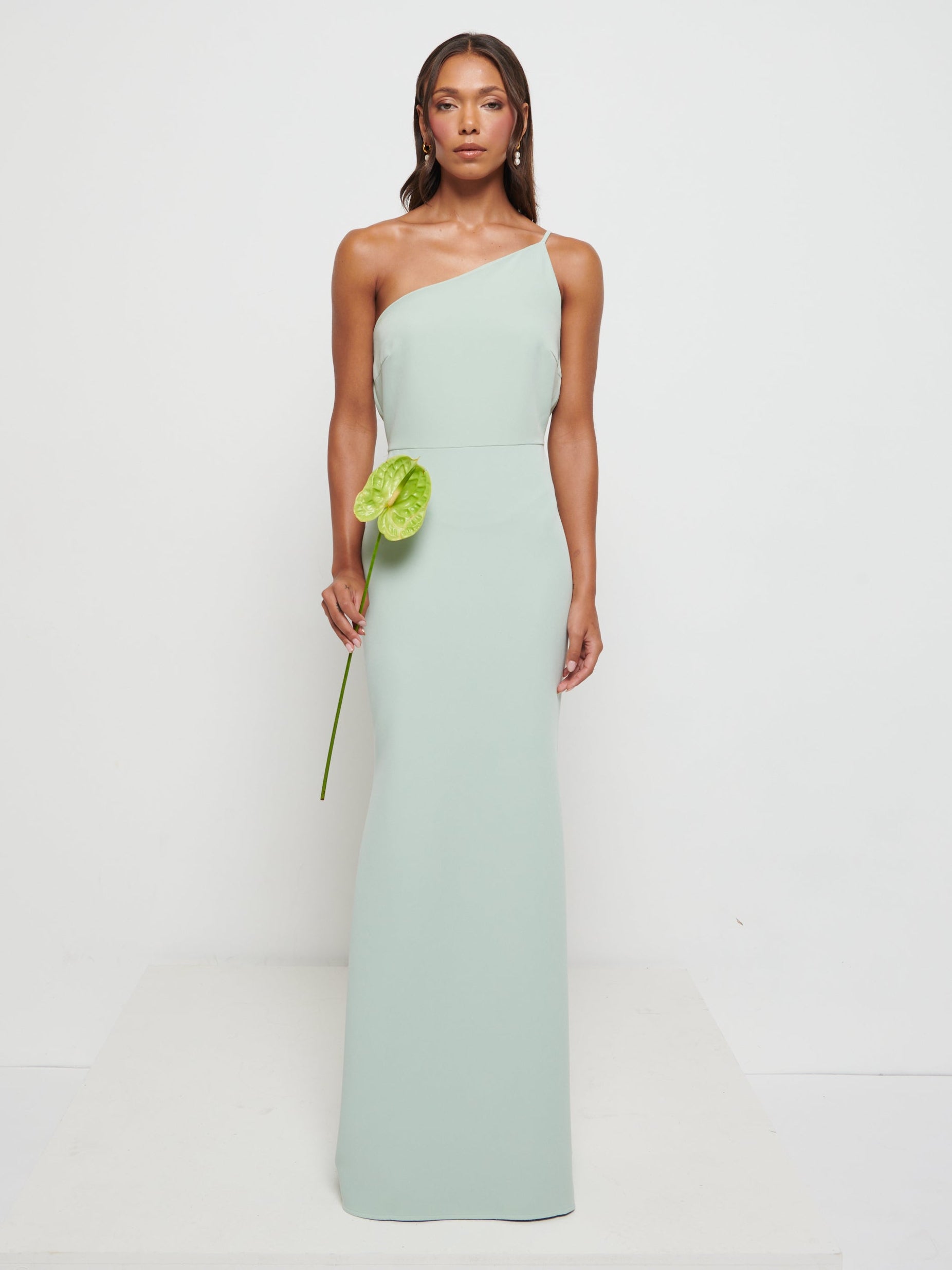 Amelia Crepe Maxi Bridesmaid Dress - Sage Amelia Crepe Maxi Bridesmaid Dress - Sage