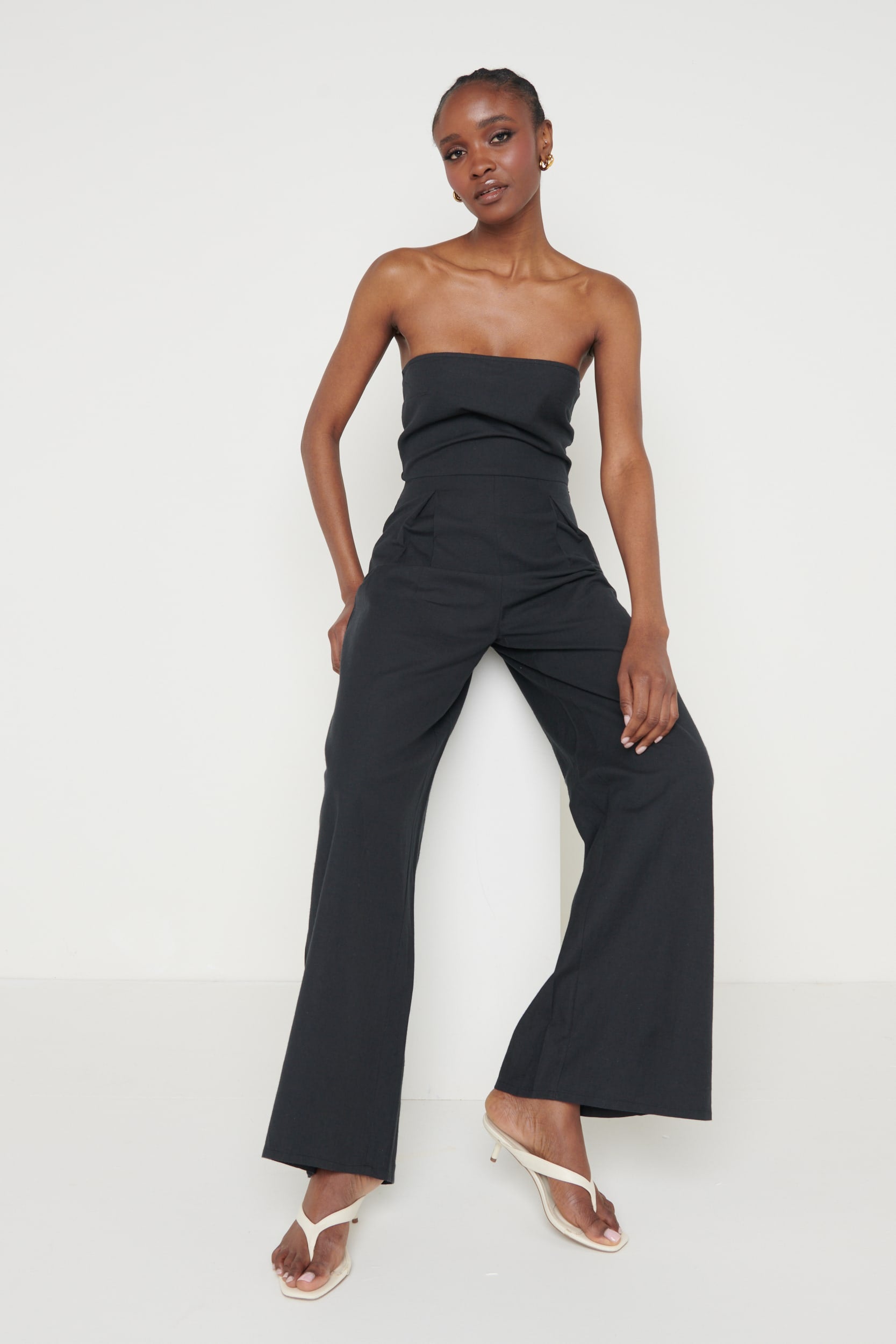 April Bandeau Jumpsuit Black – Pretty Lavish
