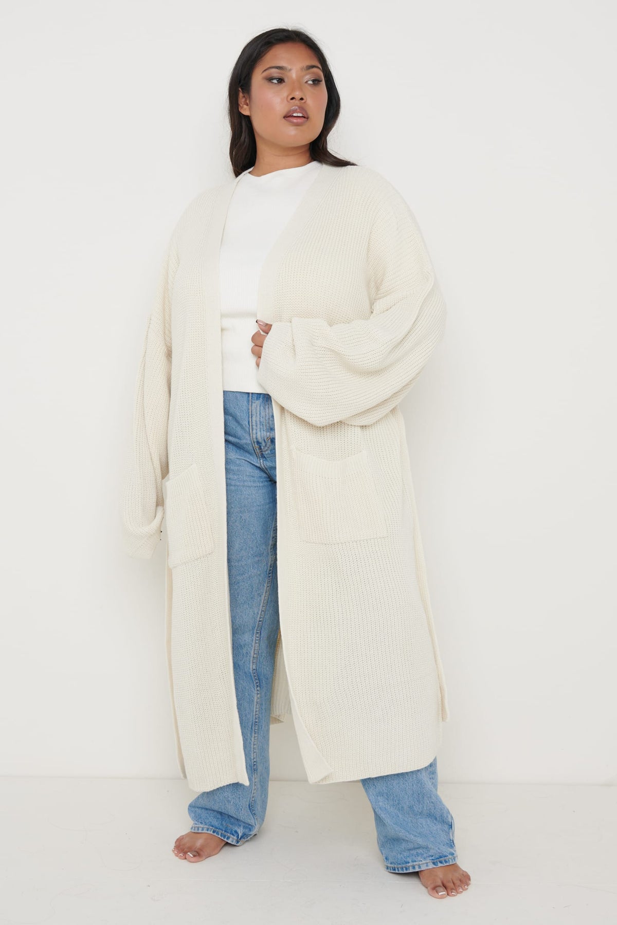 Curve Arden Midi Tie Cardigan