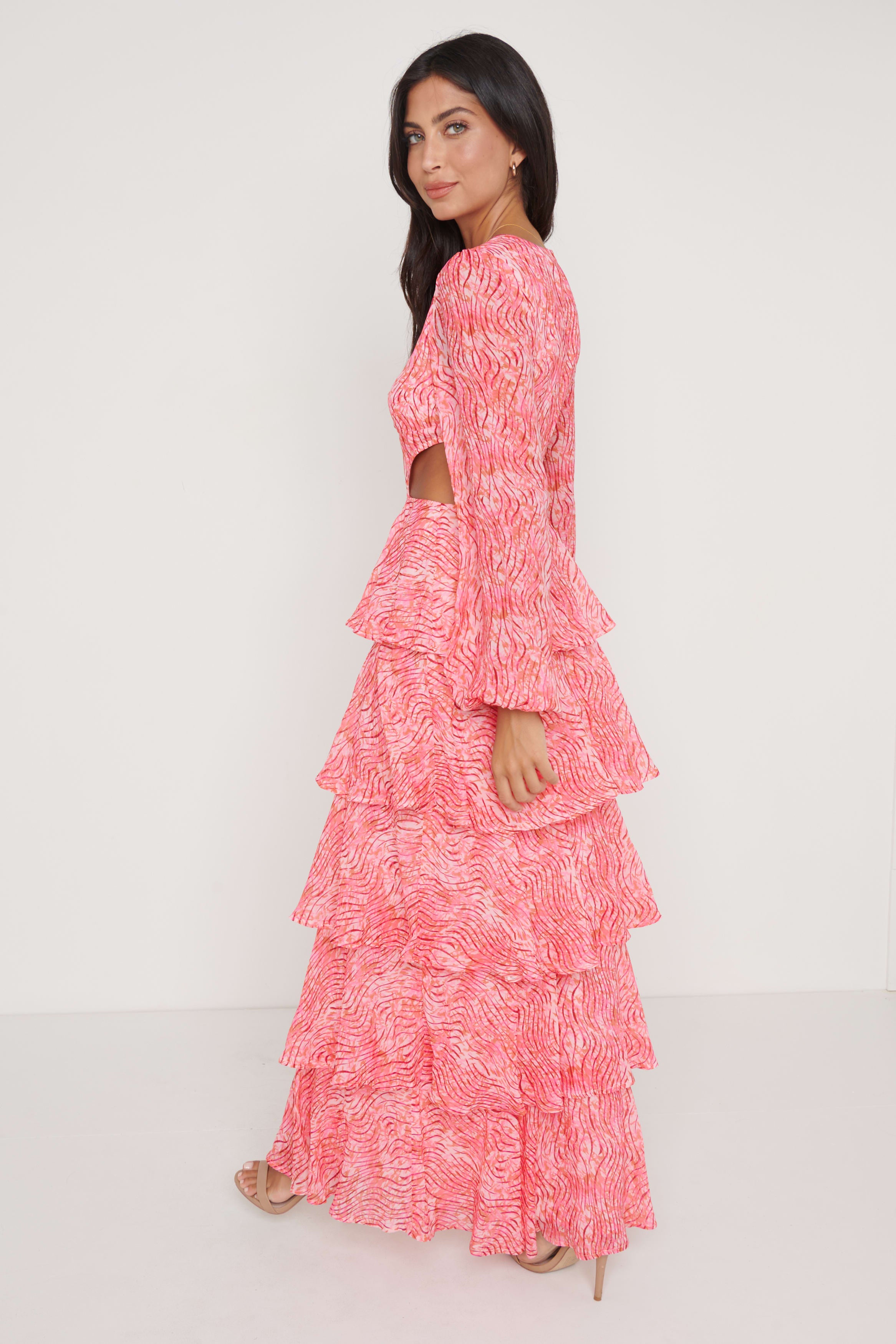 mid floor length dress Ashton Cut Out Maxi Dress
