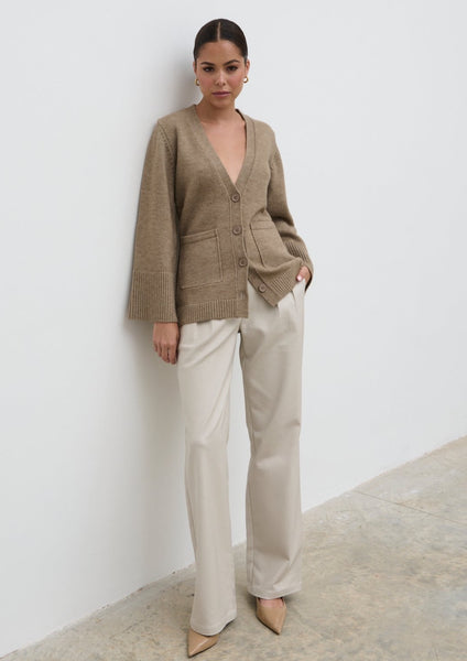 Autumn Knit Cardigan - Dark Beige – Pretty Lavish