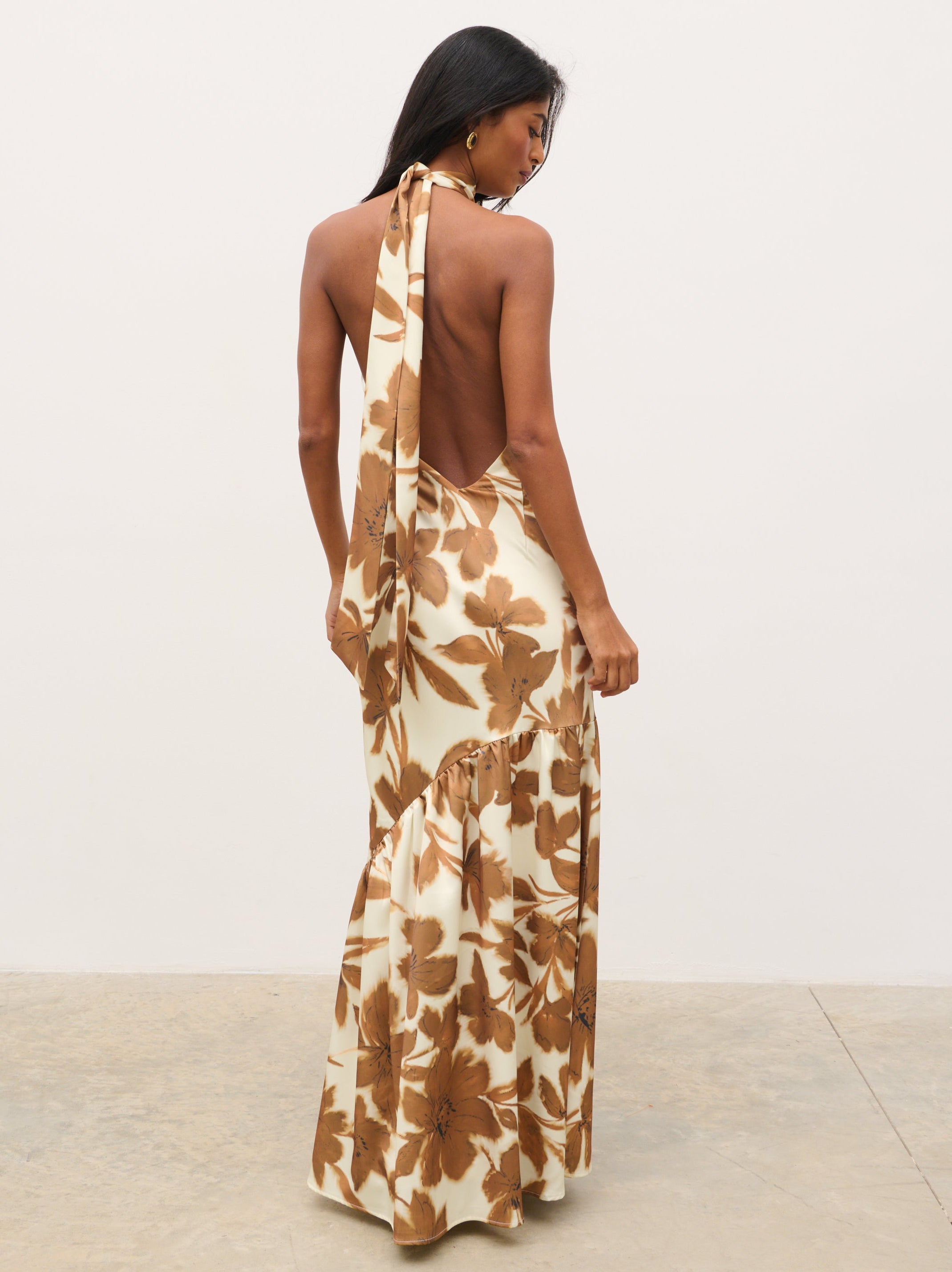 Avery High Neck Backless Maxi Dress
