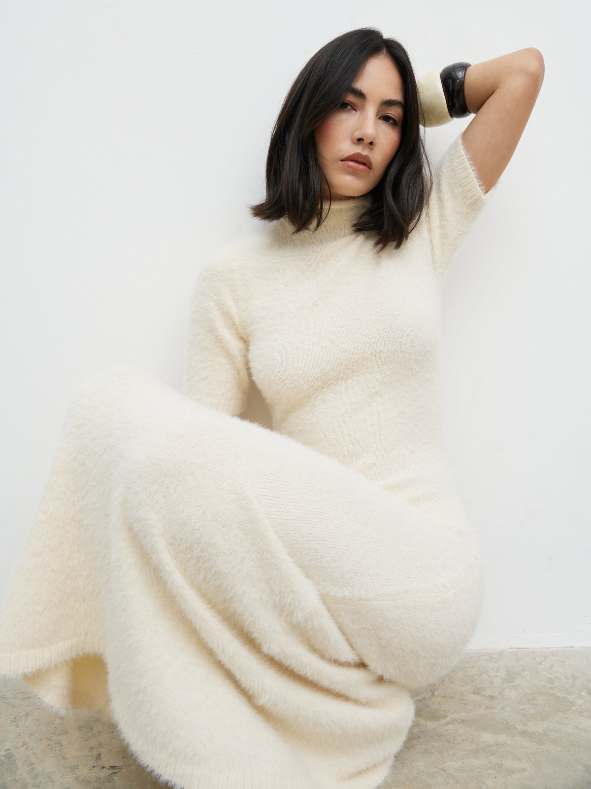 Belisse Short Sleeve Knit Midaxi Dress