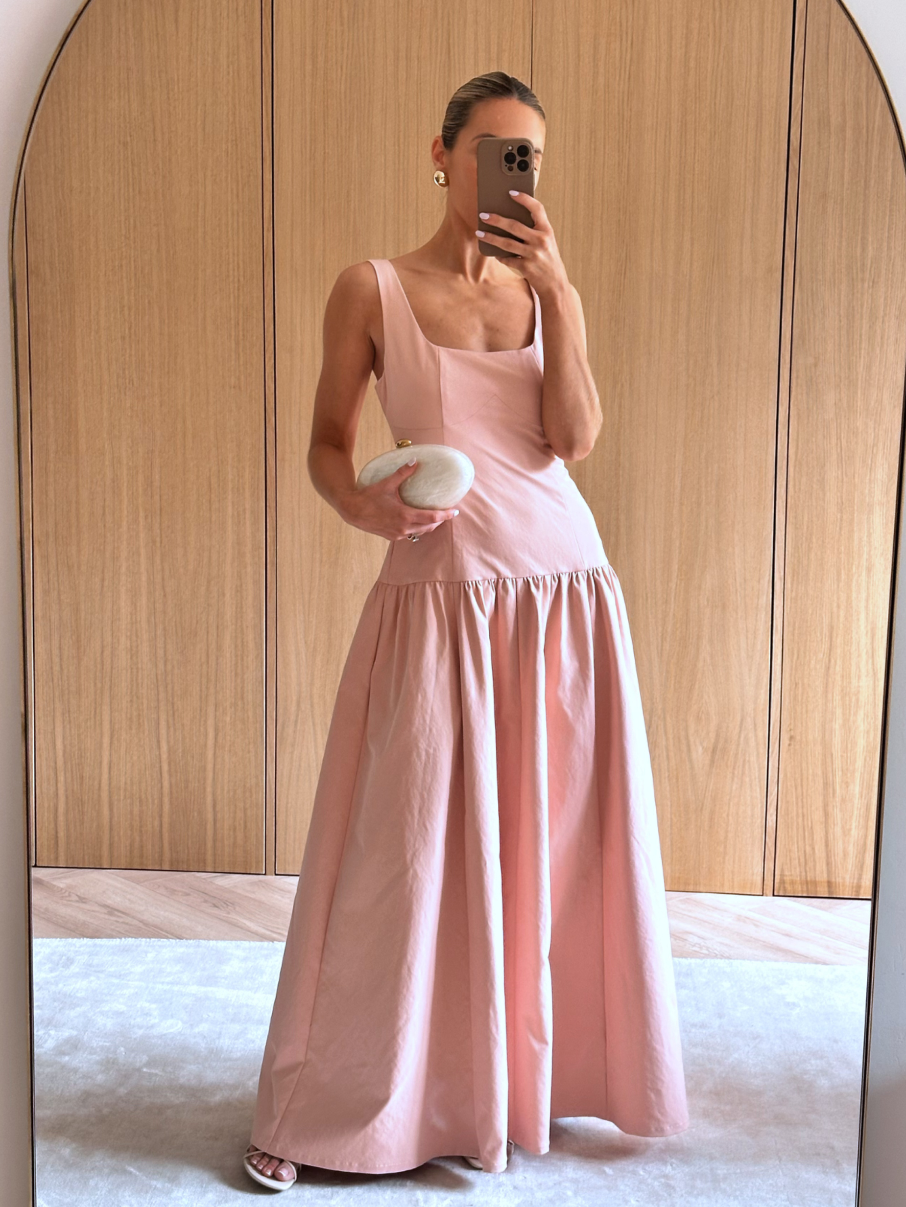 Bronte Square Neck Maxi Dress Dusty
