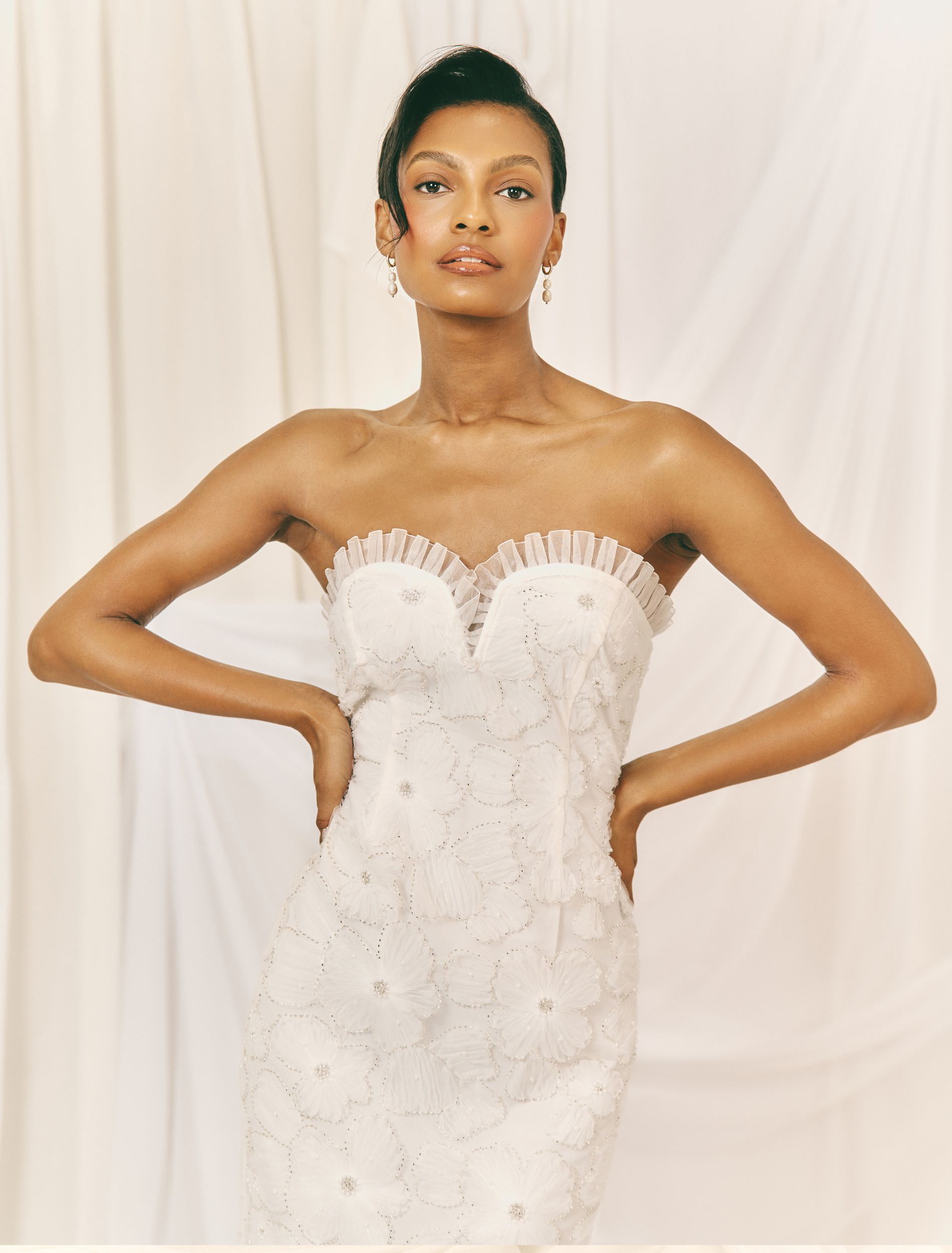 Ravenna Embellished Floral Midaxi Dress - Ivory Pretty Lavish Ravenna Embellished Floral Midaxi Dress - Ivory Pretty Lavish