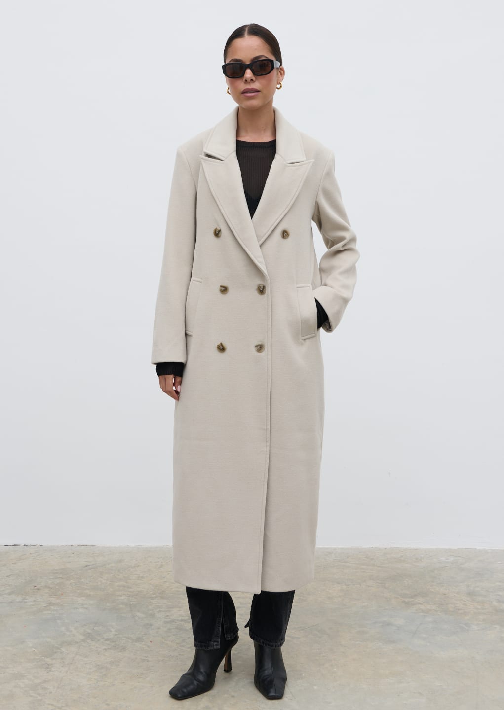 Carissa Oversized Tailored Coat Chalk
