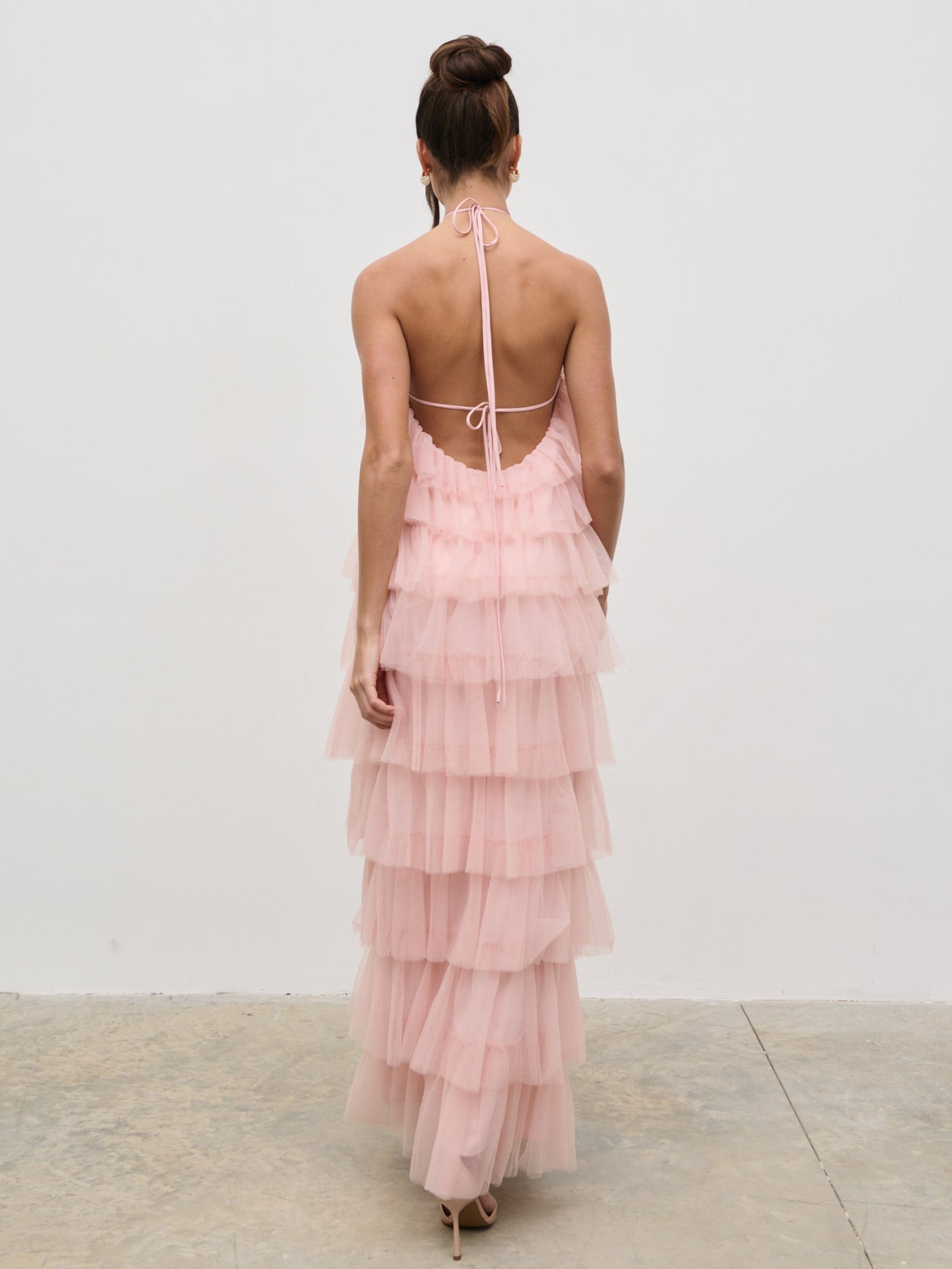 Carri Tulle Maxi Dress - Peony Pink Pretty Lavish Carri Tulle Maxi Dress - Peony Pink Pretty Lavish