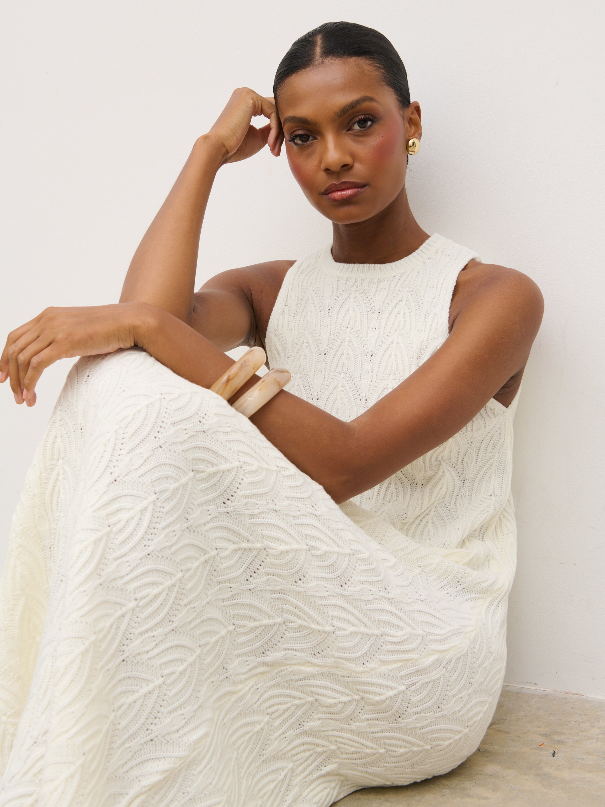 Cleo Rustic Knit Midaxi Dress