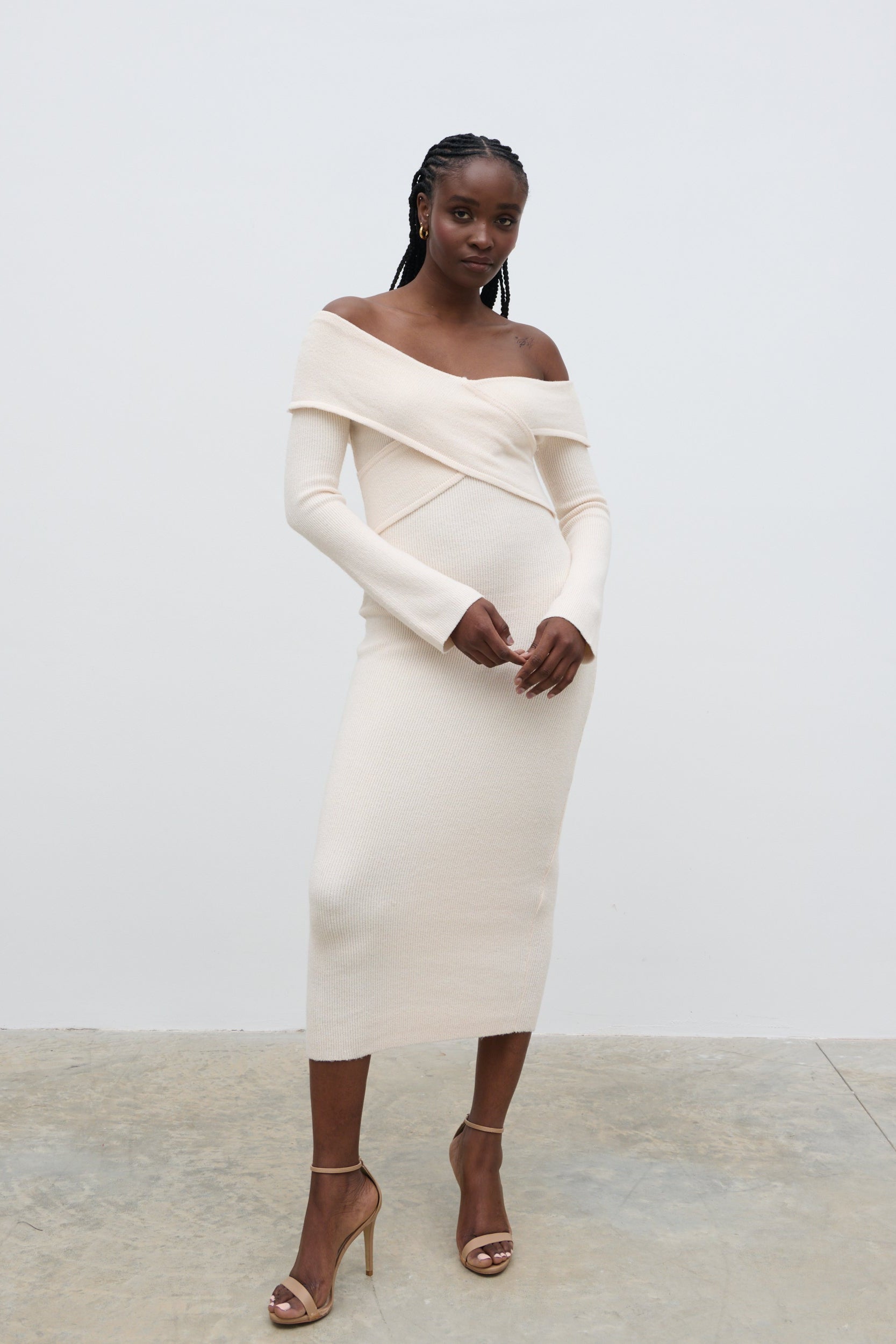 pretty lavish wrap knit dress Kinsley Ribbed Wrap Dress