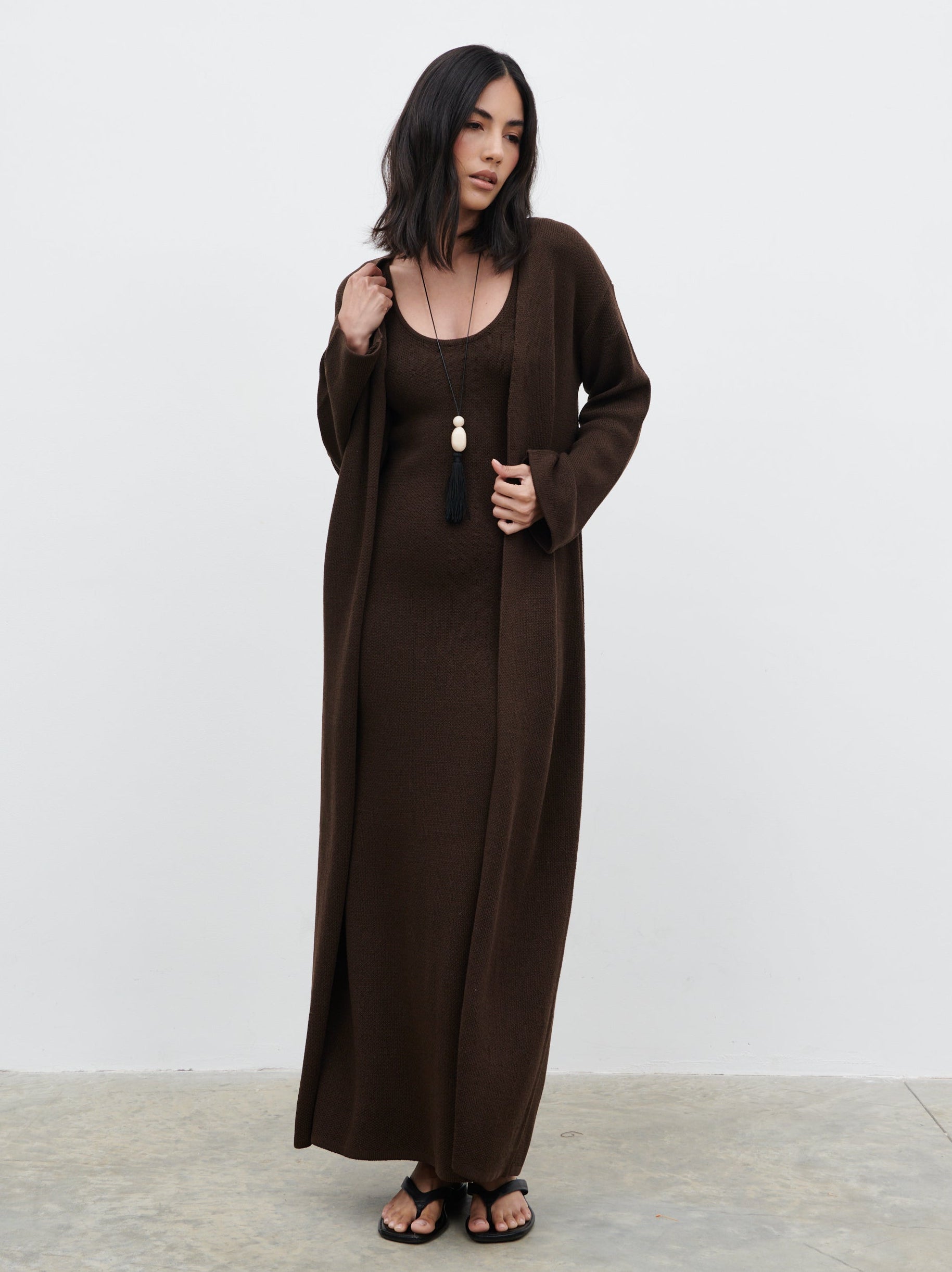 Dora Maxi Dress - Chocolate Brown Pretty Lavish Dora Maxi Dress - Chocolate Brown Pretty Lavish