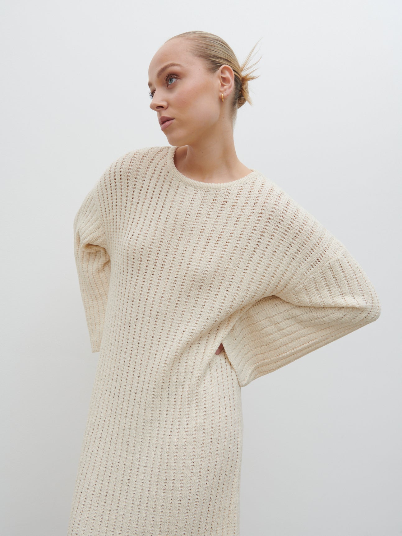 Eleanor Knit Midaxi Dress - Cream
