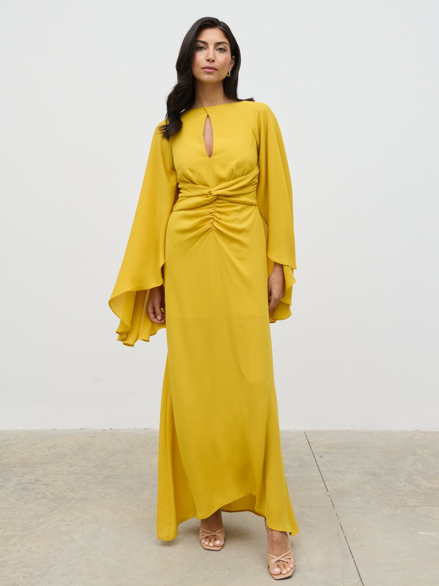 Ellison Cape Knot Maxi Dress