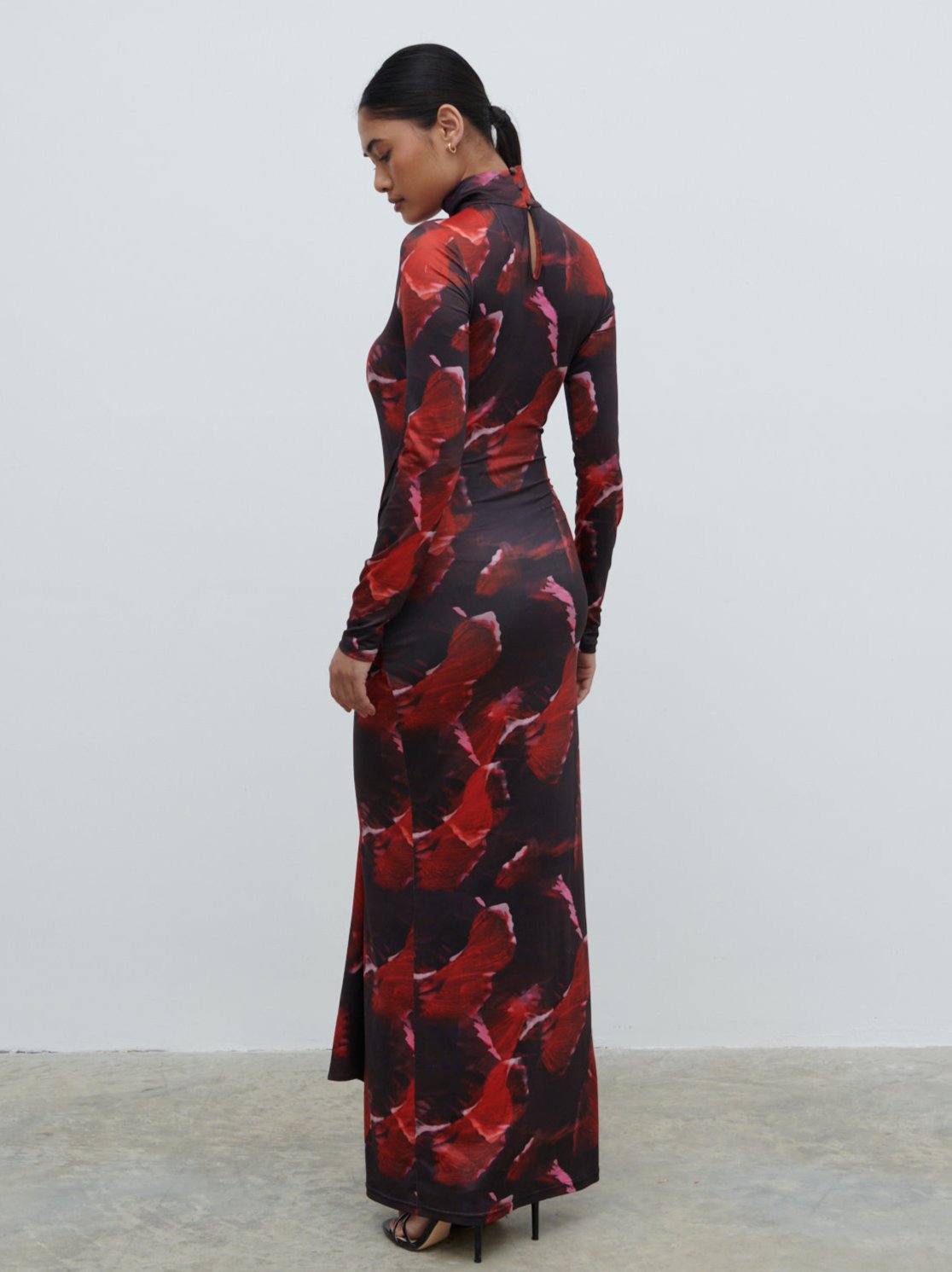 Emmeline High Neck Jersey Maxi Dress - Print Emmeline High Neck Jersey Maxi Dress - Print