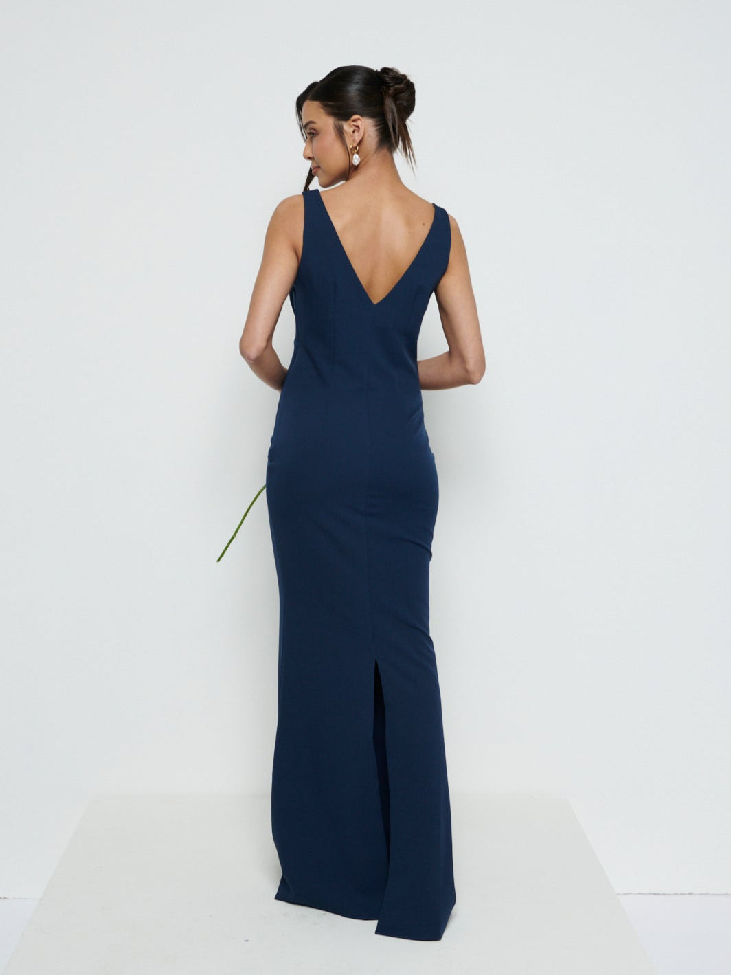 Esmee Crepe Maxi Bridesmaid Dress - Navy