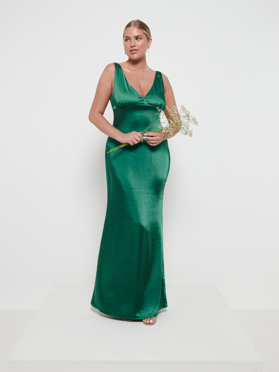Esmee Maxi Bridesmaid Dress - Matte Emerald