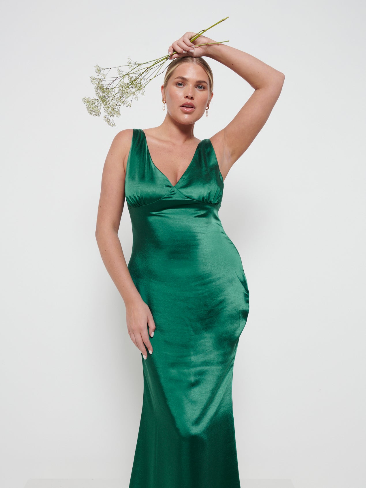 Esmee Maxi Bridesmaid Dress - Matte Emerald