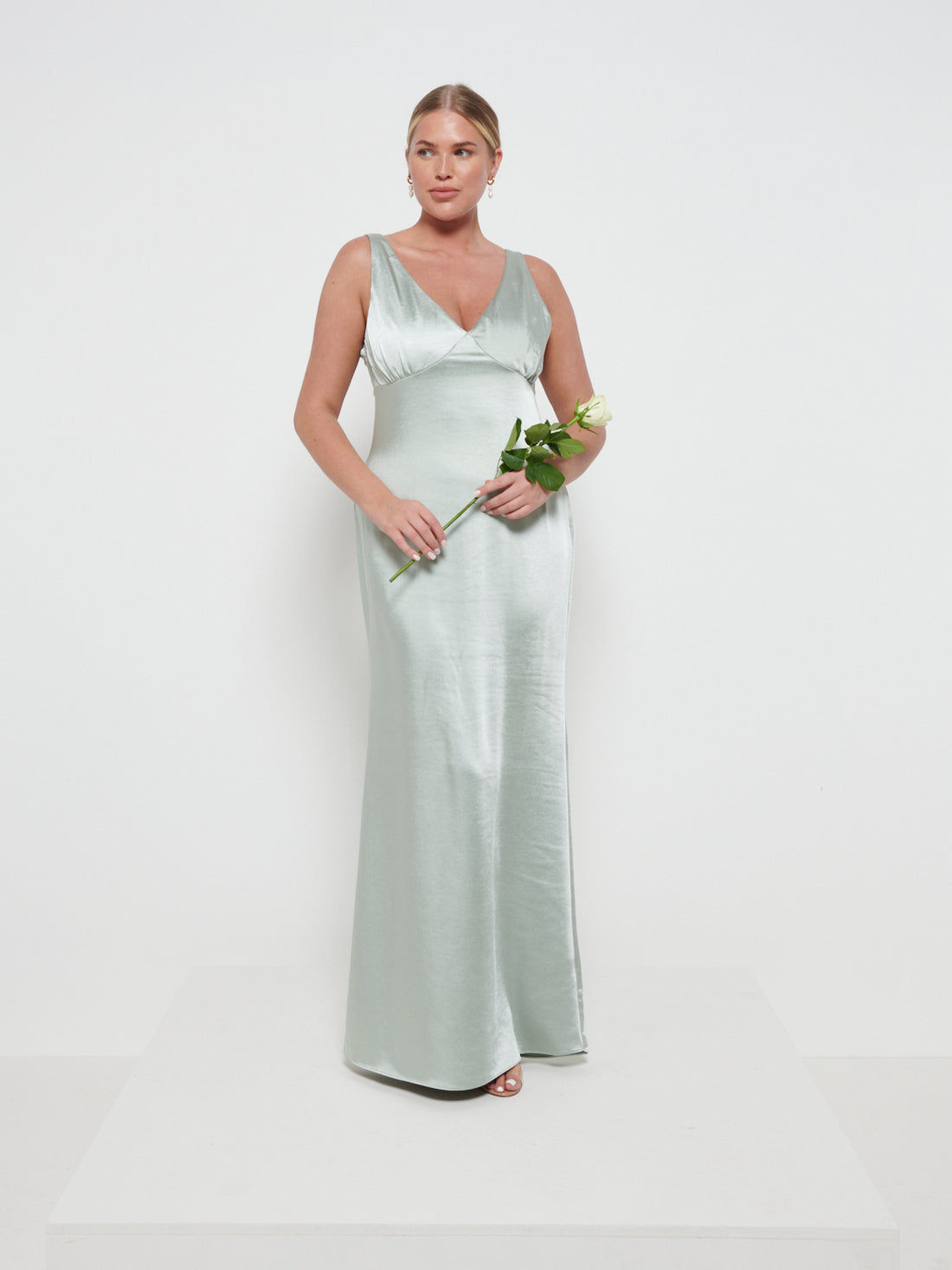 Esmee Maxi Bridesmaid Dress - Matte Sage – Pretty Lavish