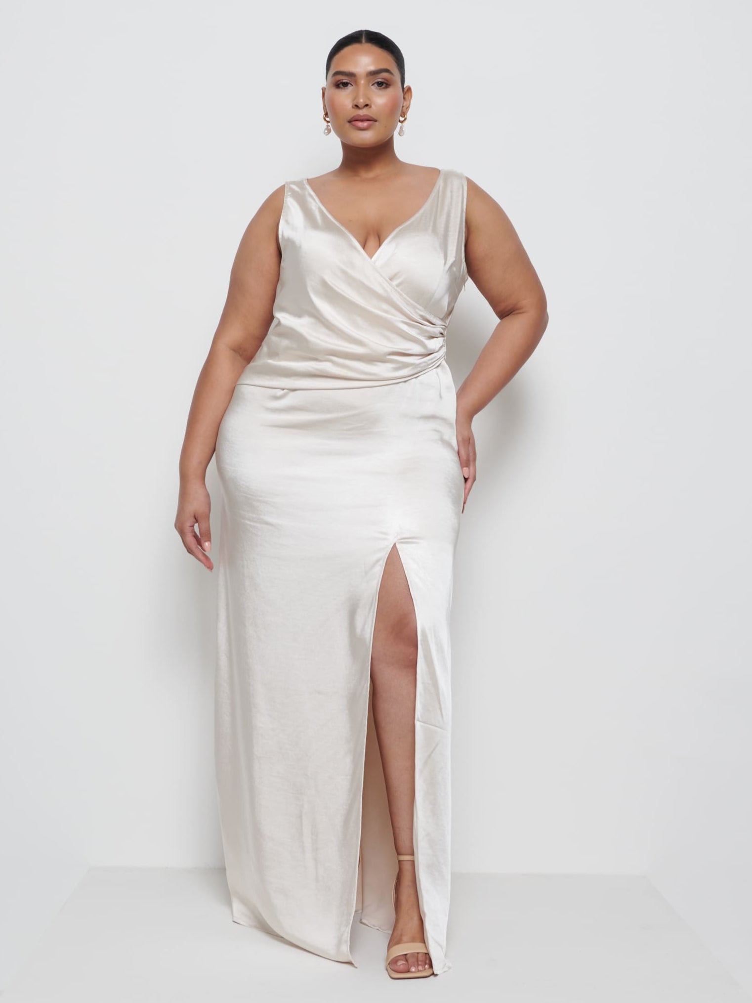 Esmee Wrap Maxi Bridesmaid Dress Curve