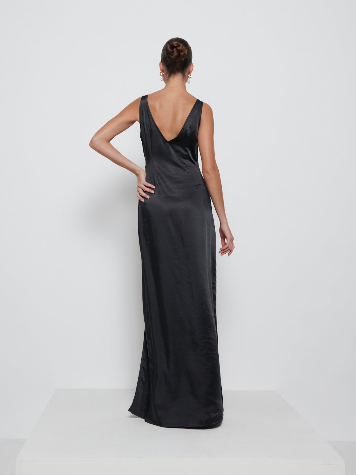 Esmee Wrap Maxi Bridesmaid Dress - Black