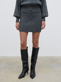 Etta Mini Layered Skirt - Brown Snake